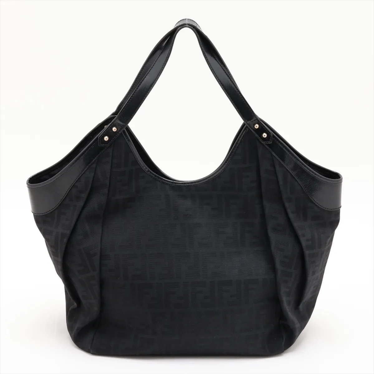 Zucca Canvas x Leather Shoulder Bag, Black 8BR635 — view 2