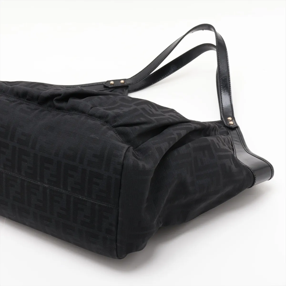 Zucca Canvas x Leather Shoulder Bag, Black 8BR635 — view 3