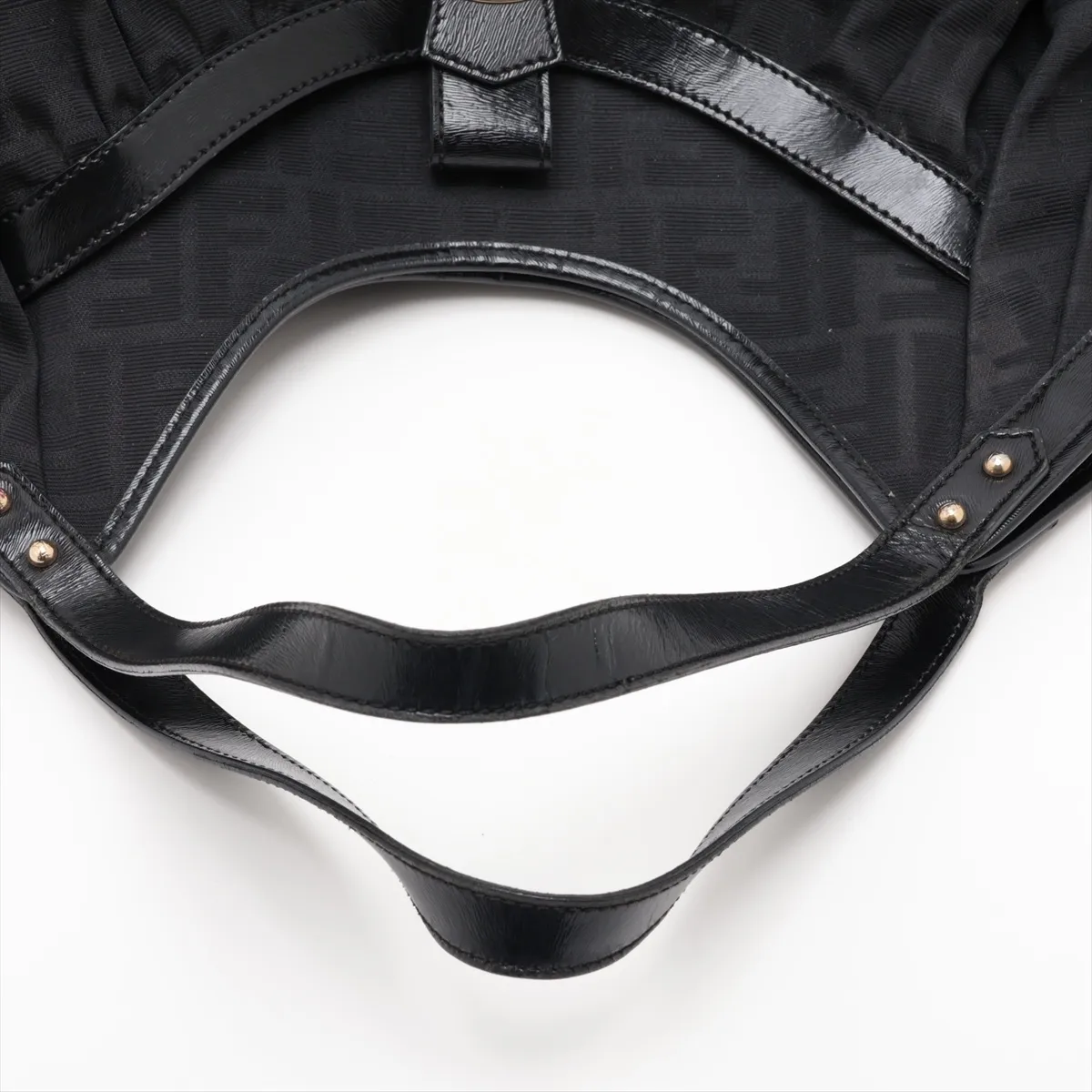 Zucca Canvas x Leather Shoulder Bag, Black 8BR635 — view 5