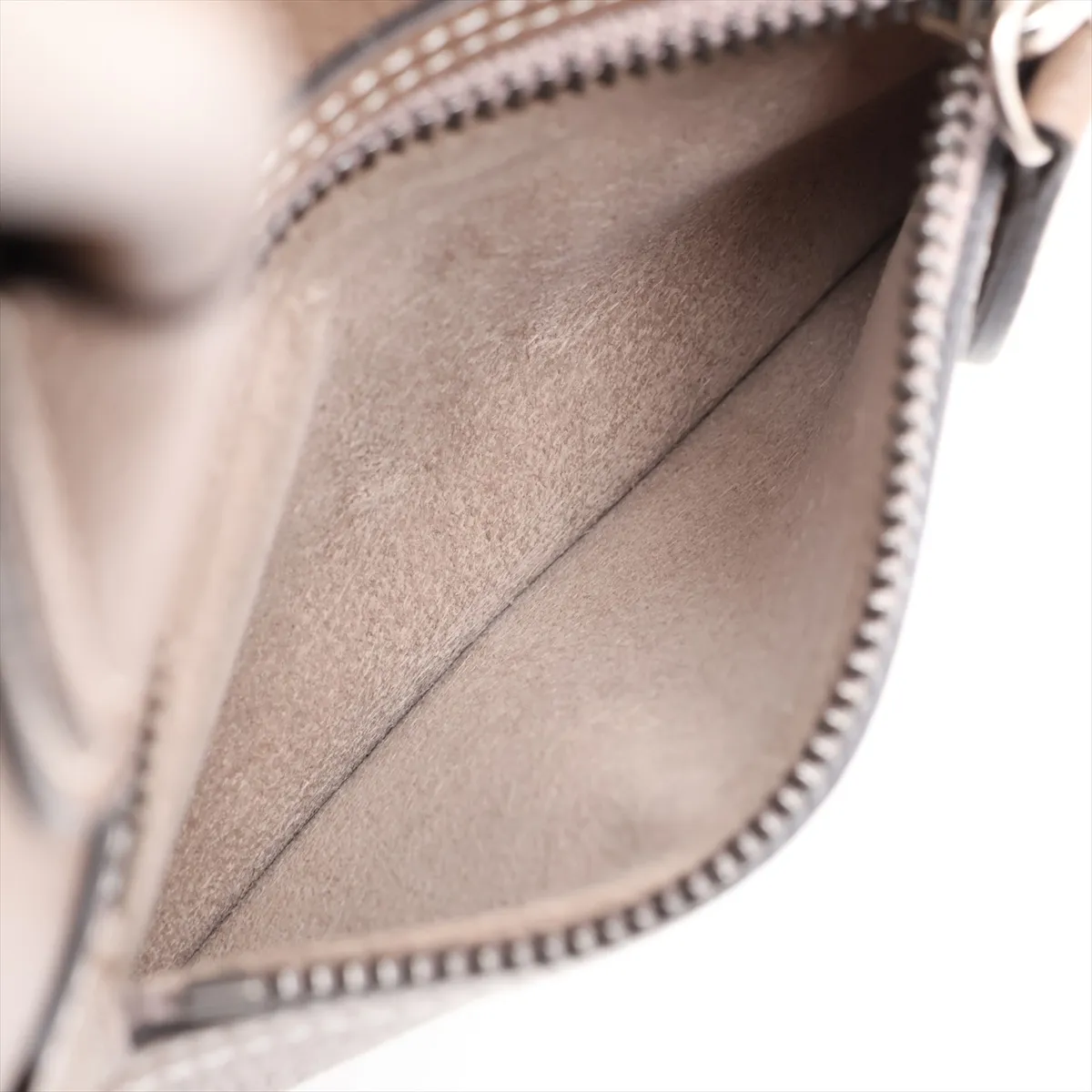 Luggage Micro Shopper Leather Handbag, Greige — view 9