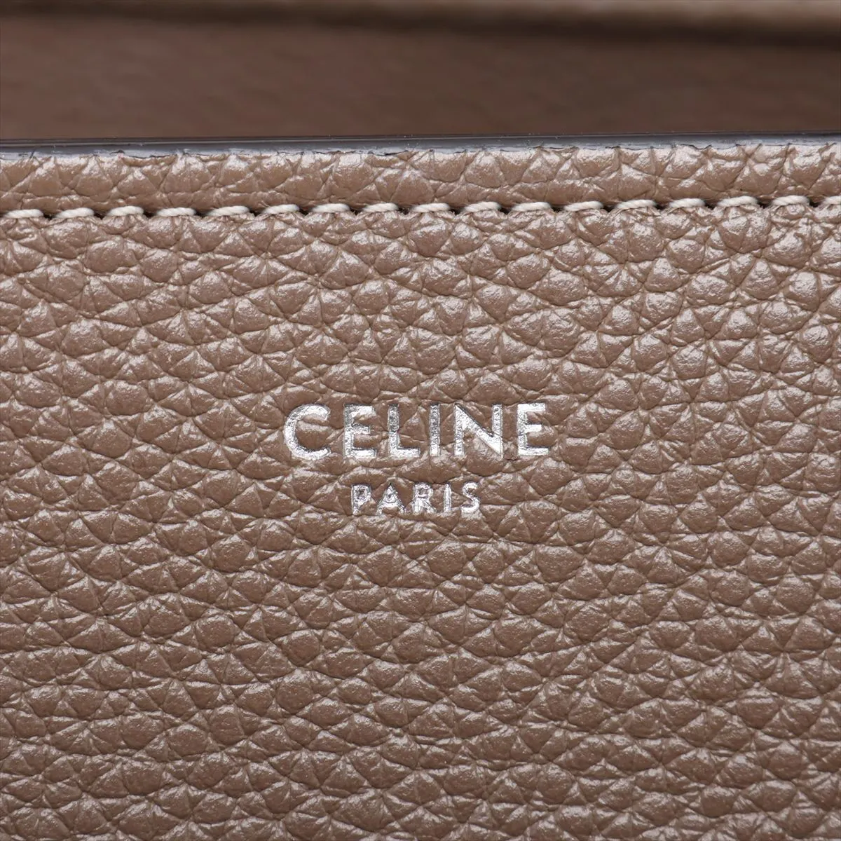 Luggage Micro Shopper Leather Handbag, Greige — view 10