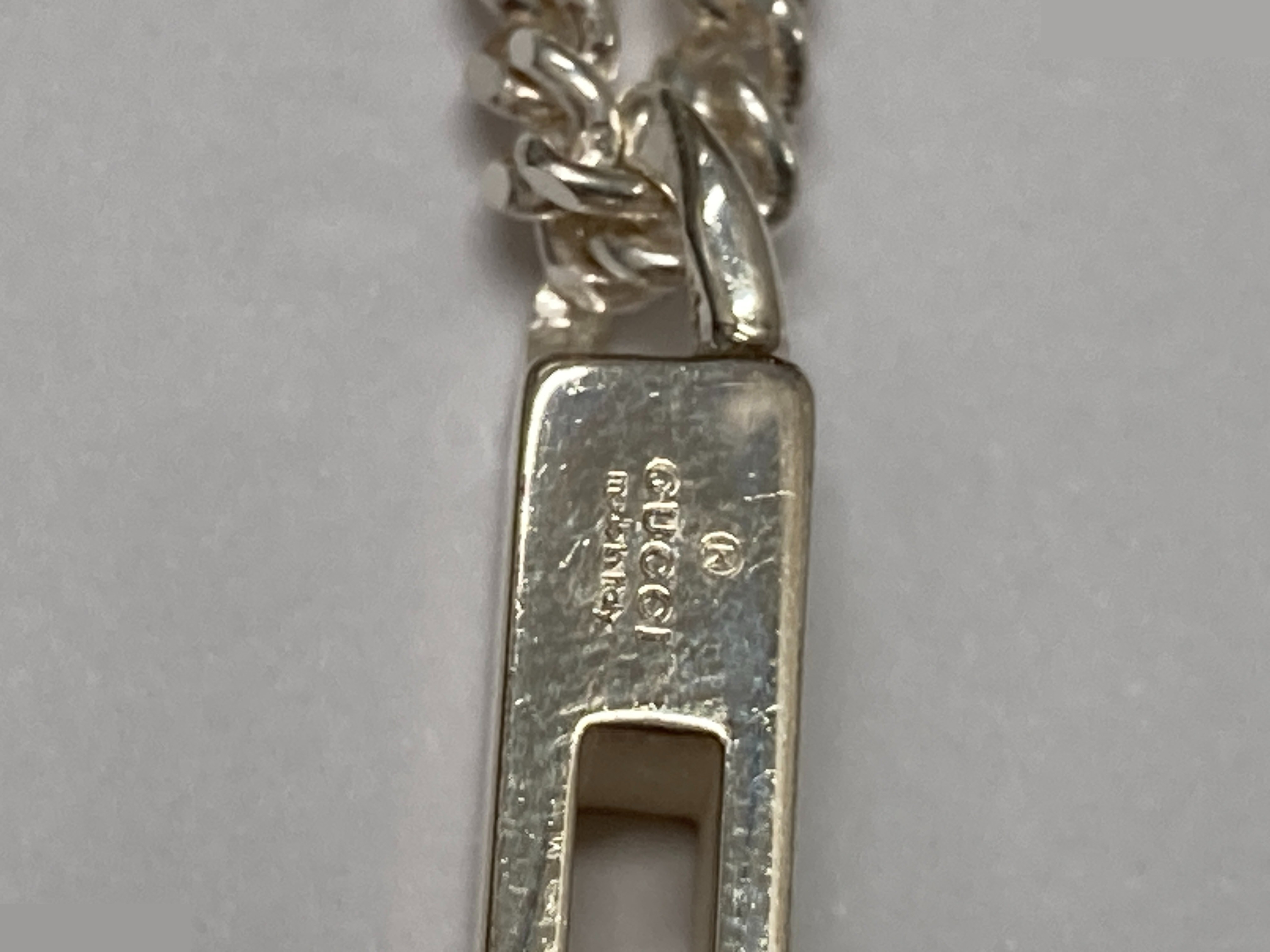 Square-cut Out G bar necklace, 925/15.5g — view 4