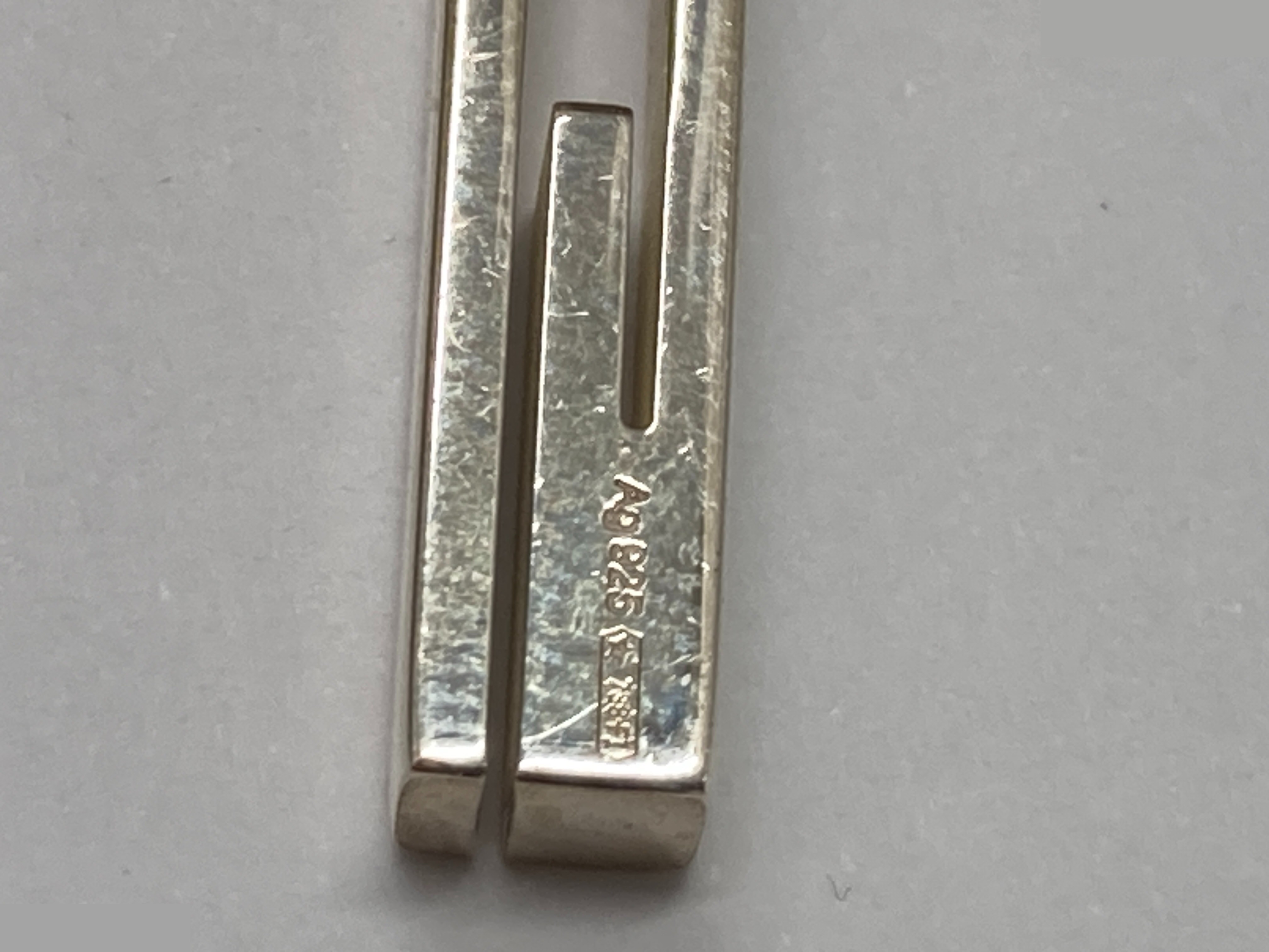 Square-cut Out G bar necklace, 925/15.5g — view 5