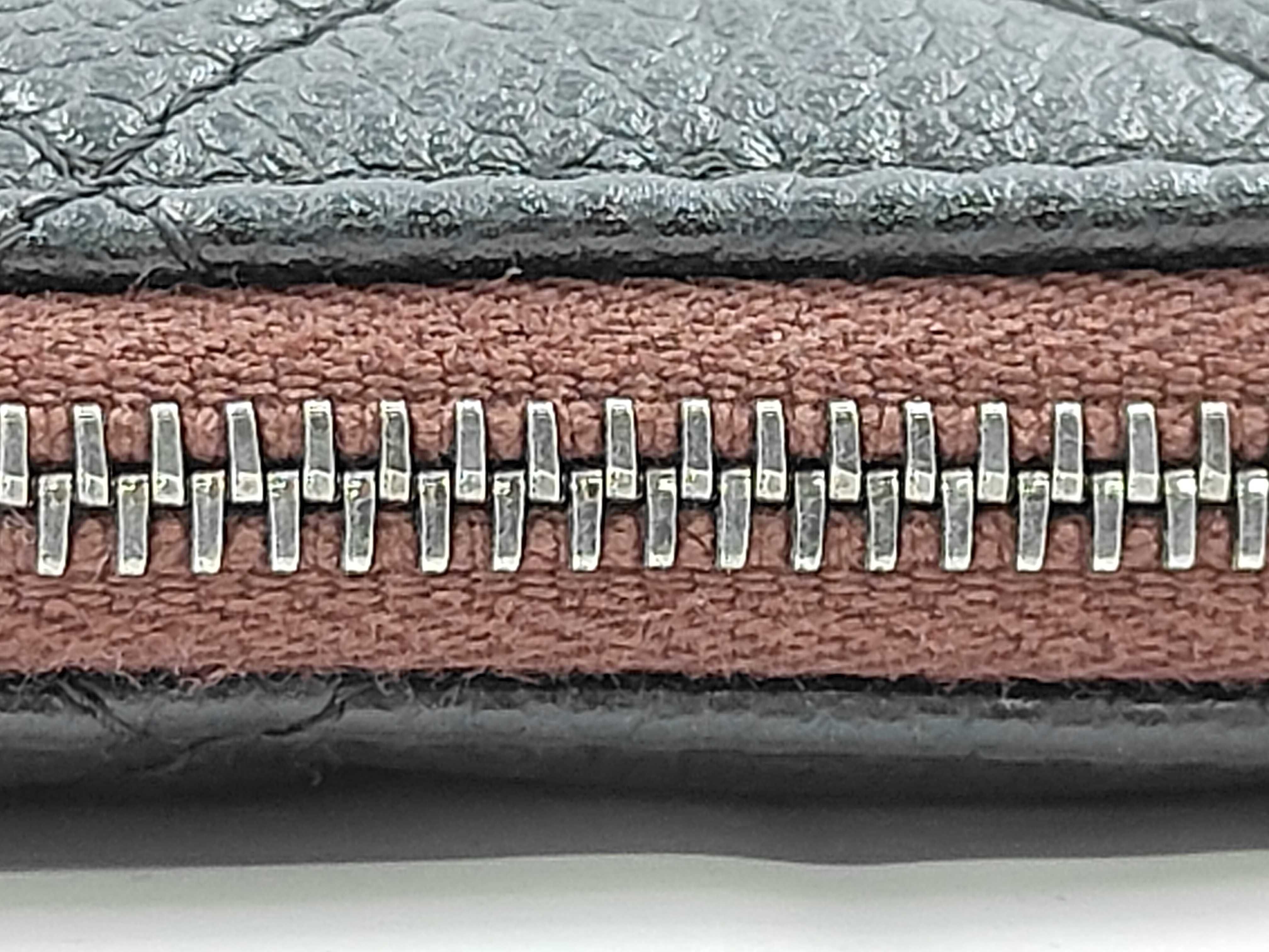 Black Caviar Leather Matelassé Clutch Bag with Ruthenium Hardware (Serial Number 21) — view 3