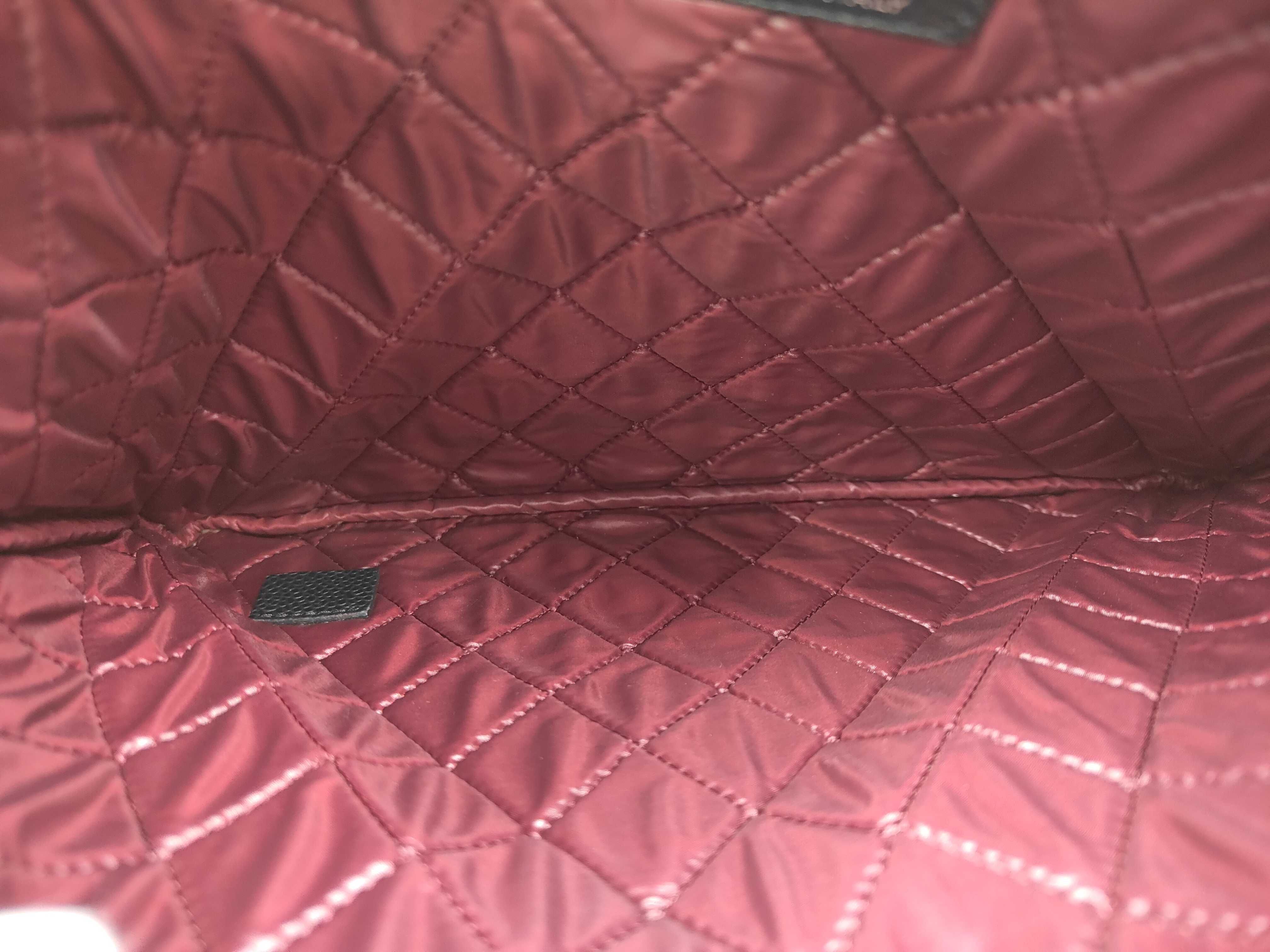 Black Caviar Leather Matelassé Clutch Bag with Ruthenium Hardware (Serial Number 21) — view 7