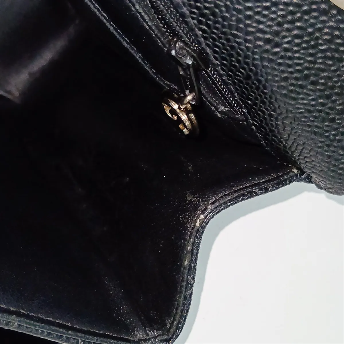 Large Matelassé 30 Caviar Skin Single Flap Single Chain Bag, Black with Silver Hardware, 6220879, Series 6, A11869 — view 15