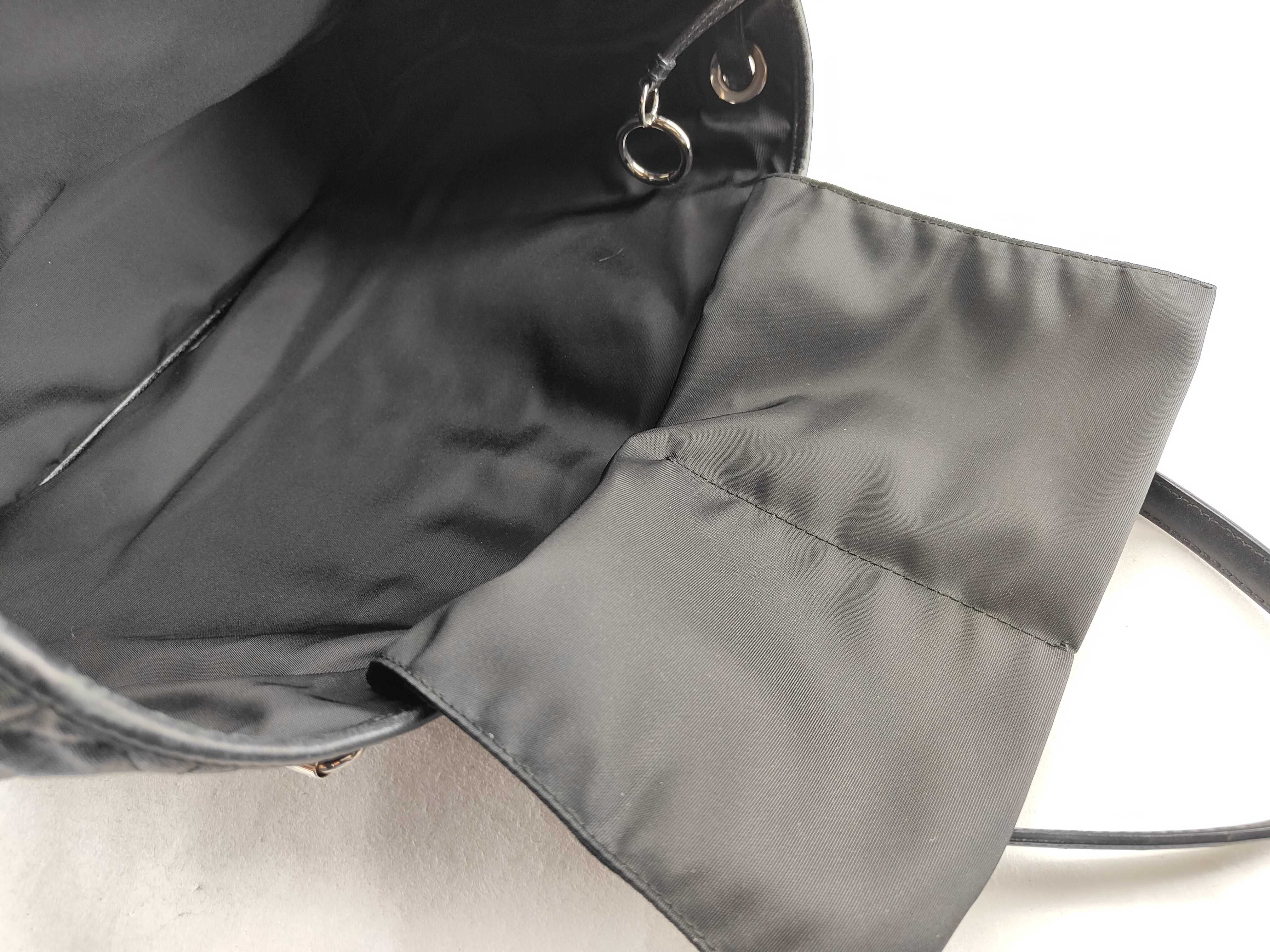 Christian Tote Bag, Handle Bag, Panarea Cannage Leather, Black, Quilted, Vintage Archive, Y2k Tote Bag — view 15