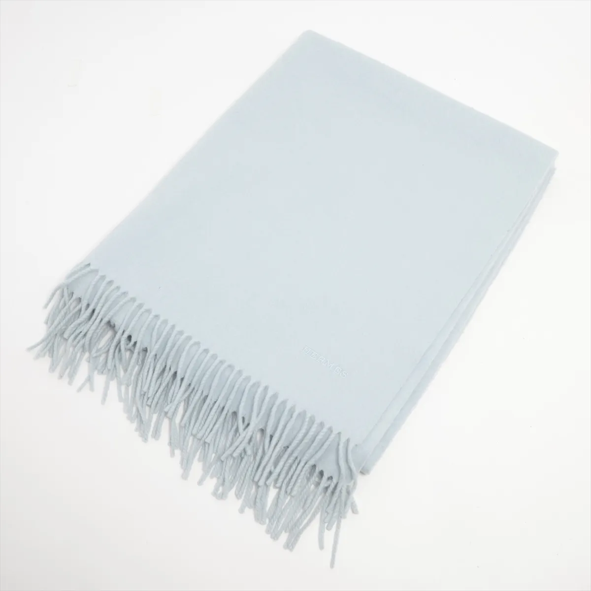muffler cashmere blue threaded,