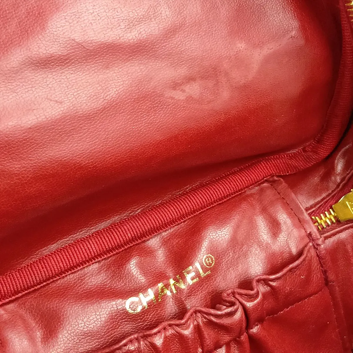 Coco Mark Caviar Skin Vanity Bag, Red with Gold Hardware, 3328043, Series 3 — view 12