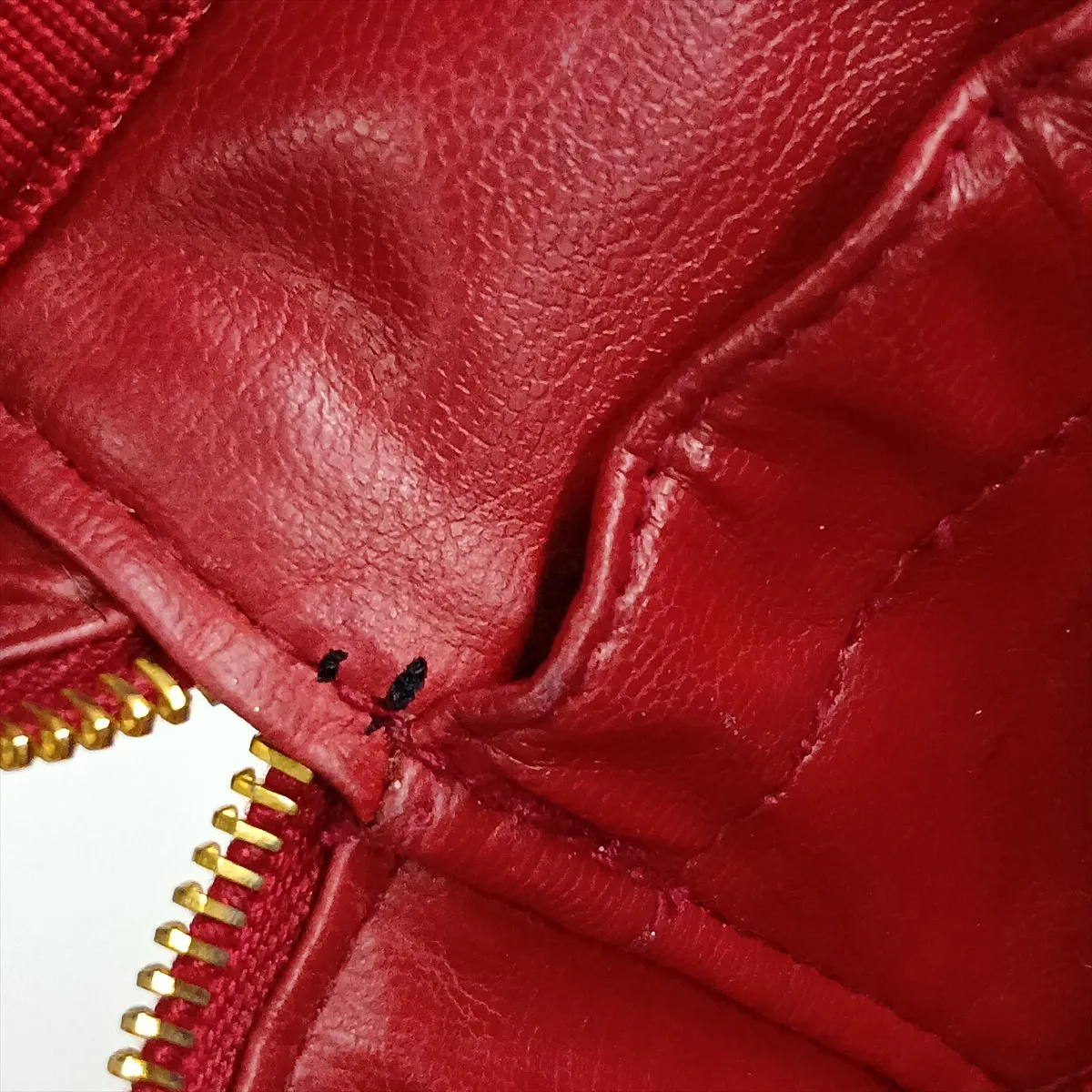 Coco Mark Caviar Skin Vanity Bag, Red with Gold Hardware, 3328043, Series 3 — view 13