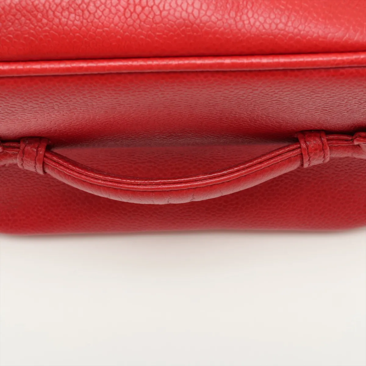 Coco Mark Caviar Skin Vanity Bag, Red with Gold Hardware, 3328043, Series 3 — view 5