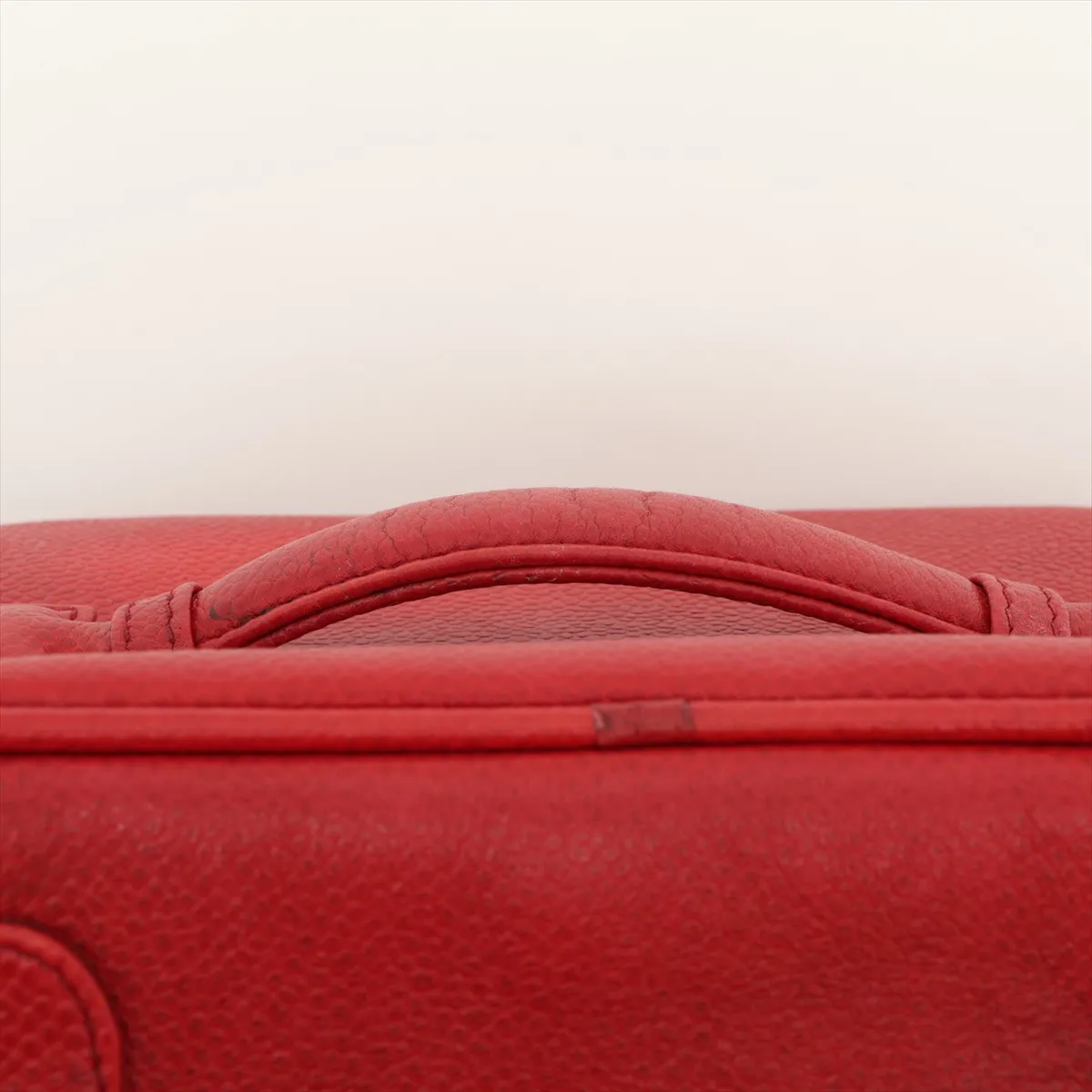 Coco Mark Caviar Skin Vanity Bag, Red with Gold Hardware, 3328043, Series 3 — view 6