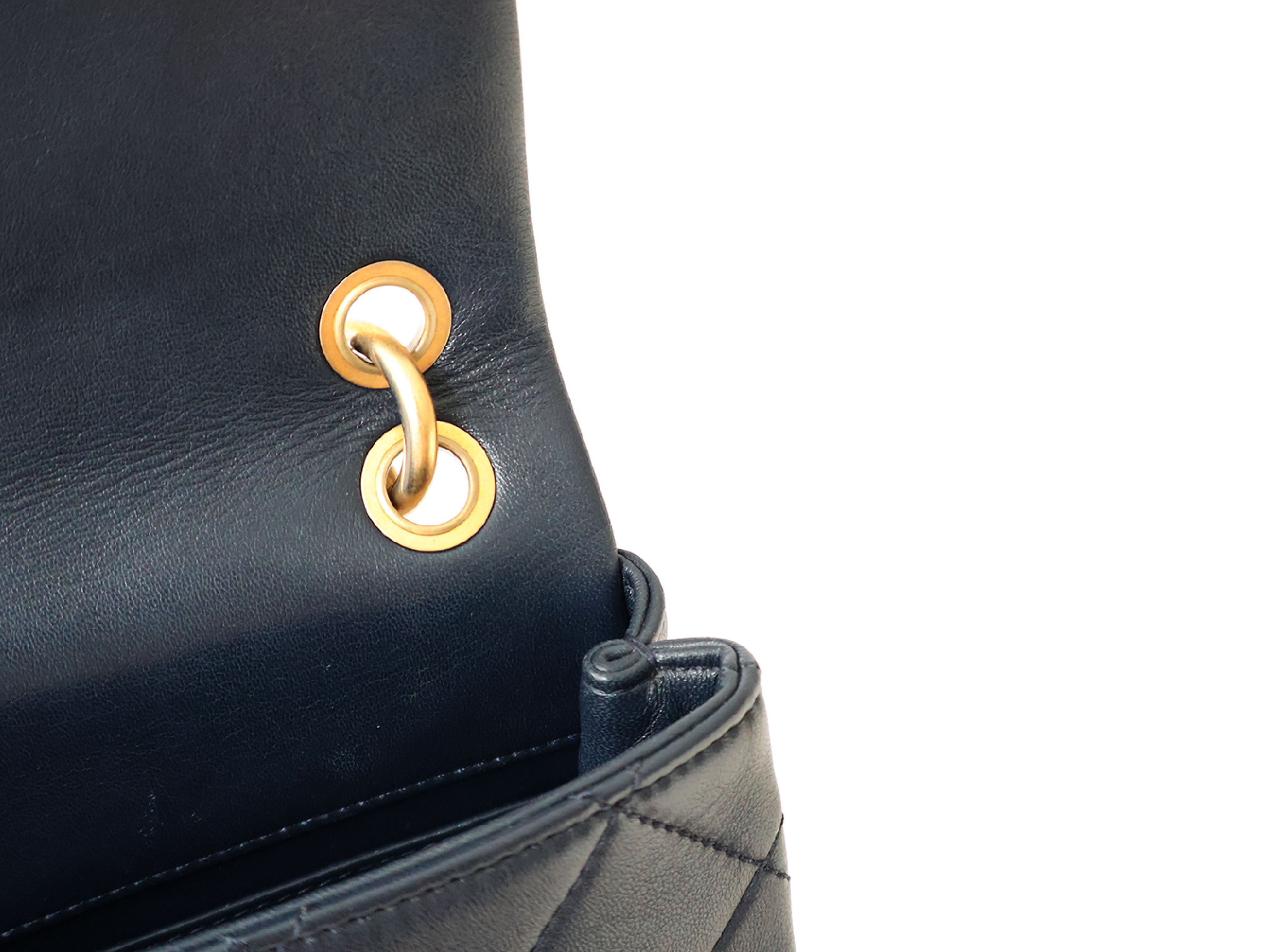 Mini Matelassé Lambskin 2-Way Chain Shoulder Bag (Navy) - Serial Number 31 (with original seal) — view 12