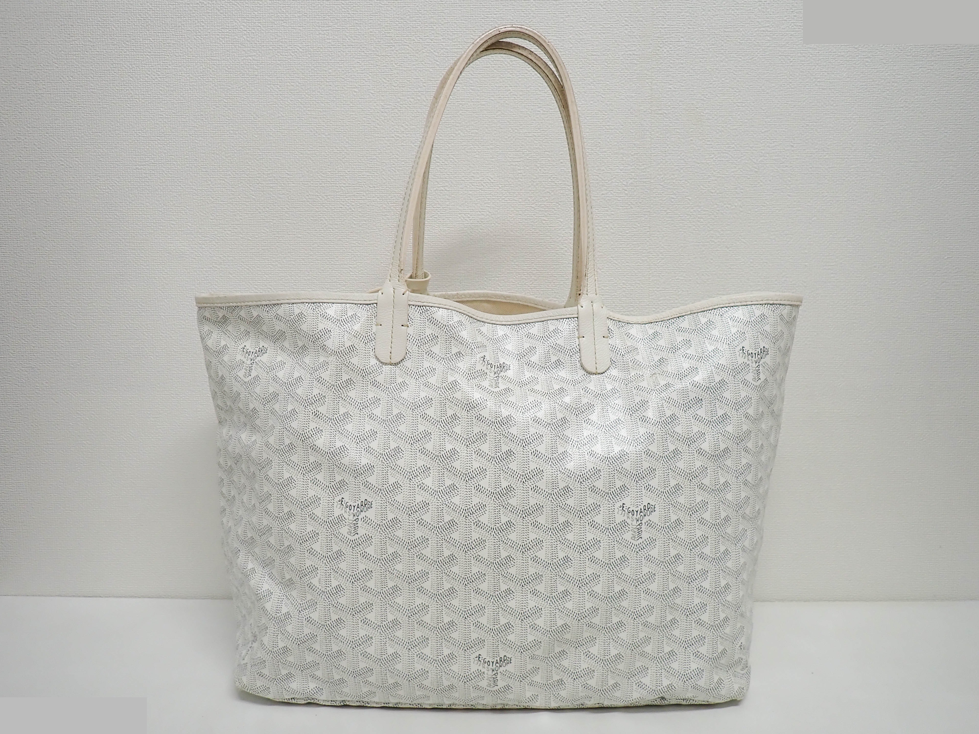 Saint Louis PM Tote Bag with Pouch, White — view 2