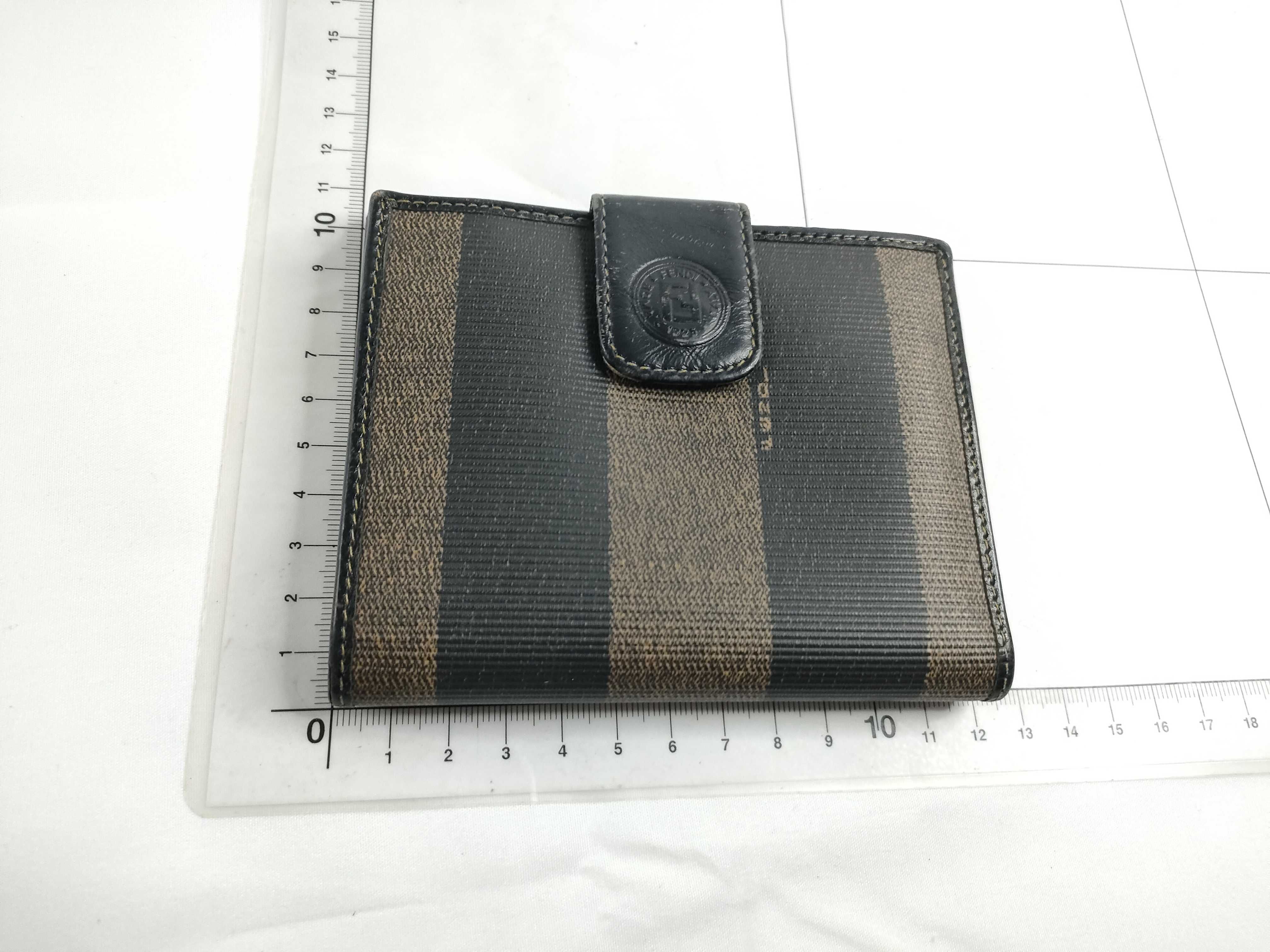 Pecan Pattern Fendi Bi-fold Wallet Pecan Stripe Wallet — view 2