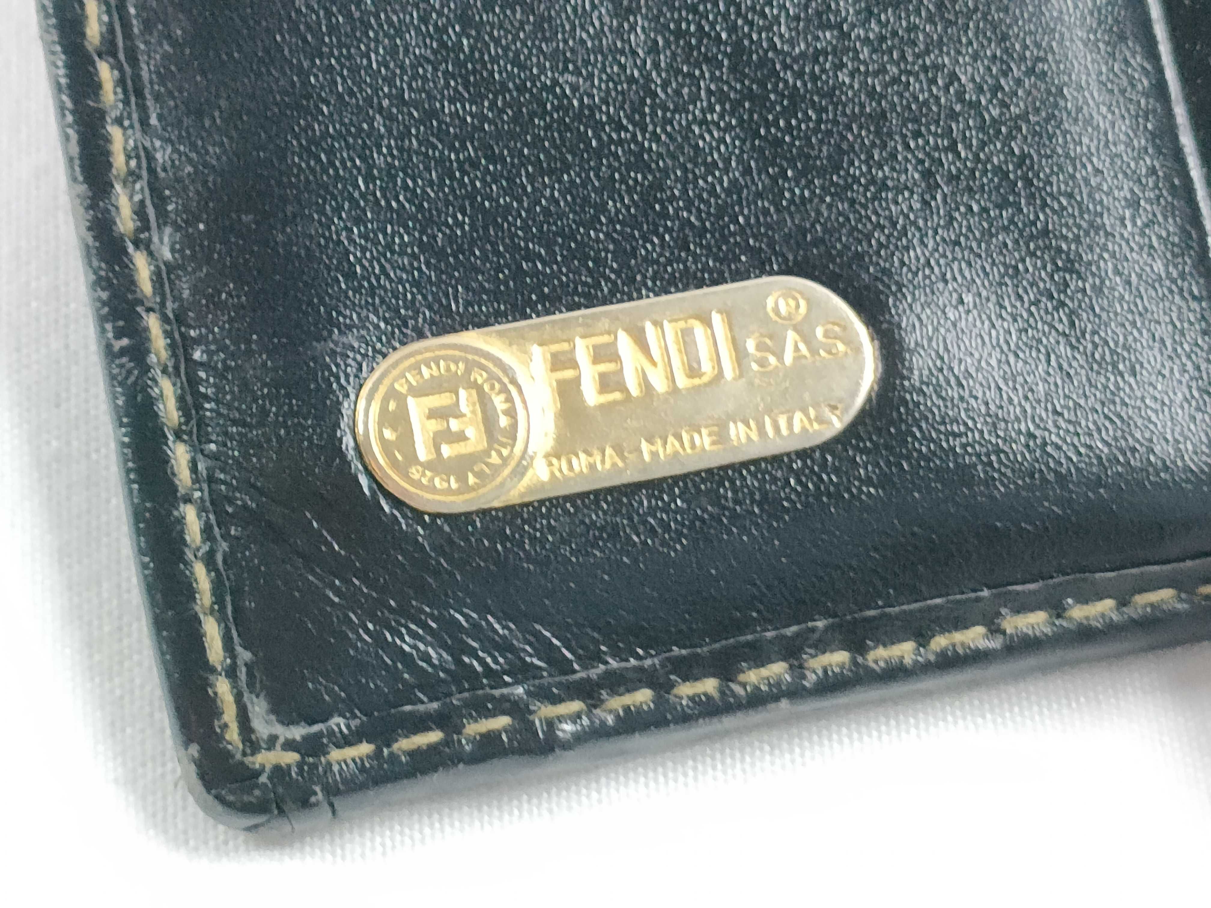 Pecan Pattern Fendi Bi-fold Wallet Pecan Stripe Wallet — view 9