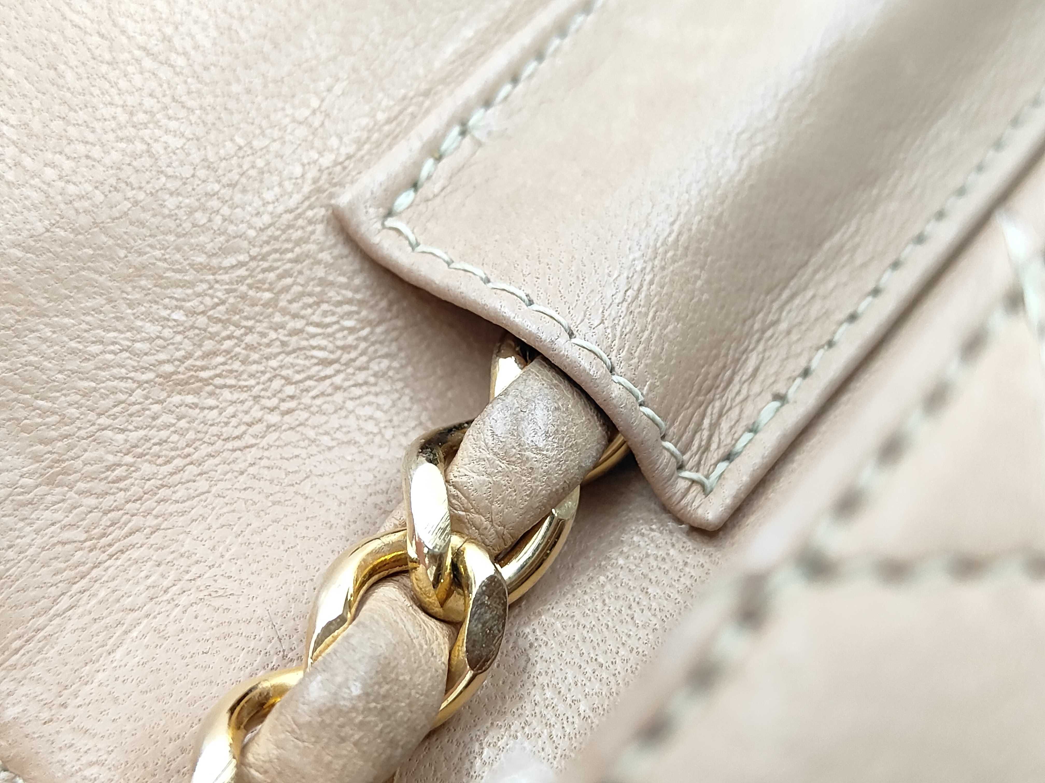 Matelassé Push Beige Shoulder Bag — view 5