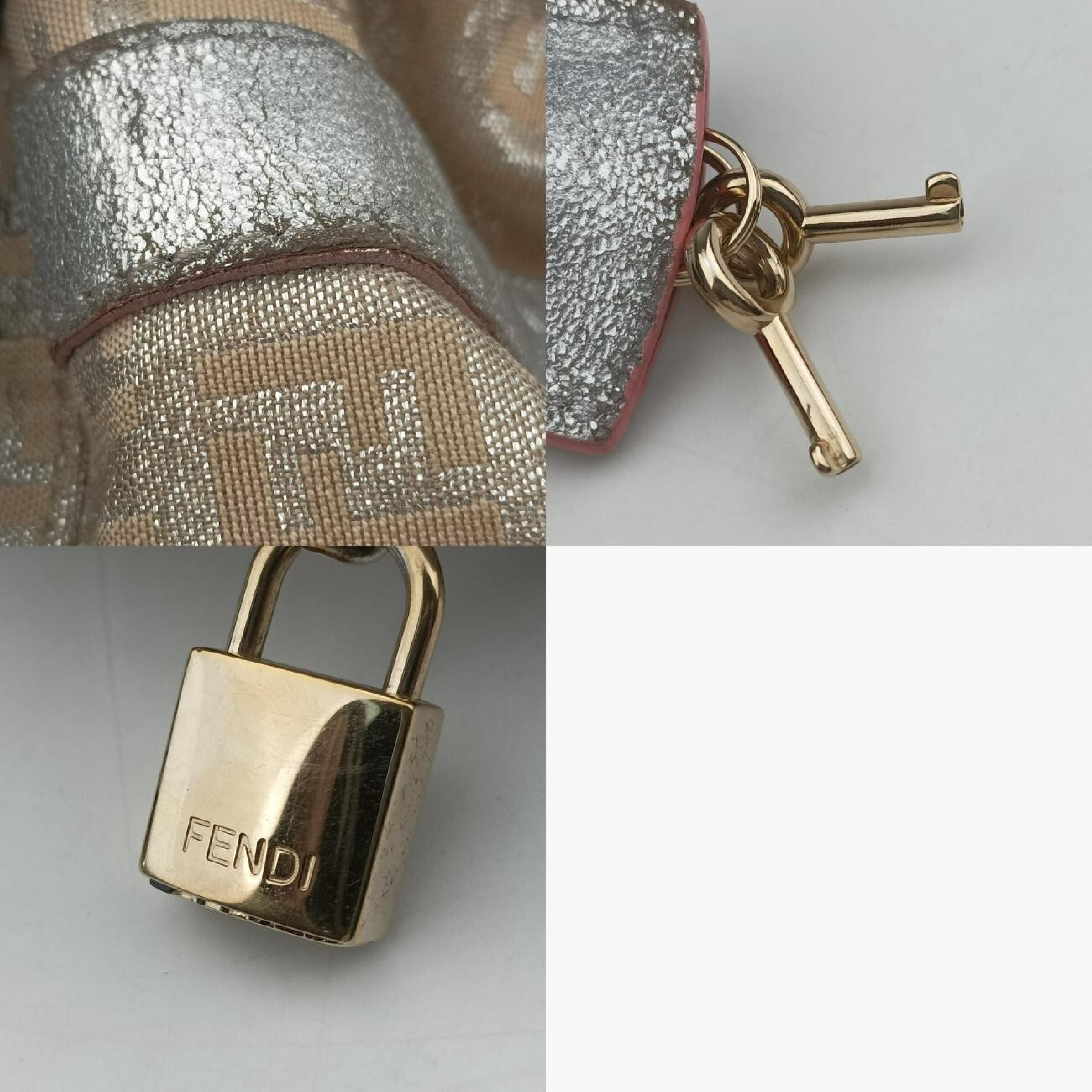 Sequin Yellow Gradient Silver Canvas Handbag 8BL068 (Serial Number Unknown) — view 11
