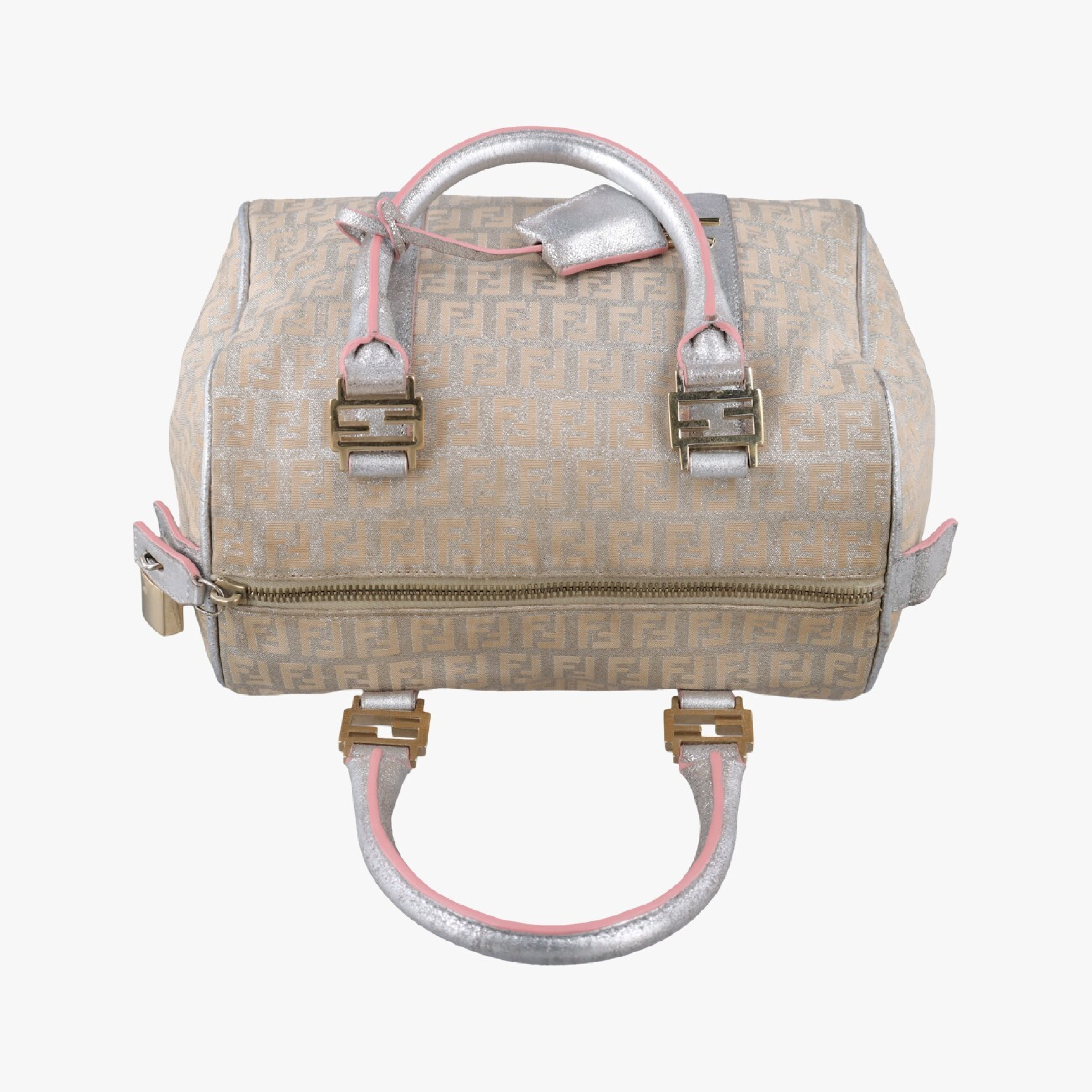 Sequin Yellow Gradient Silver Canvas Handbag 8BL068 (Serial Number Unknown) — view 5