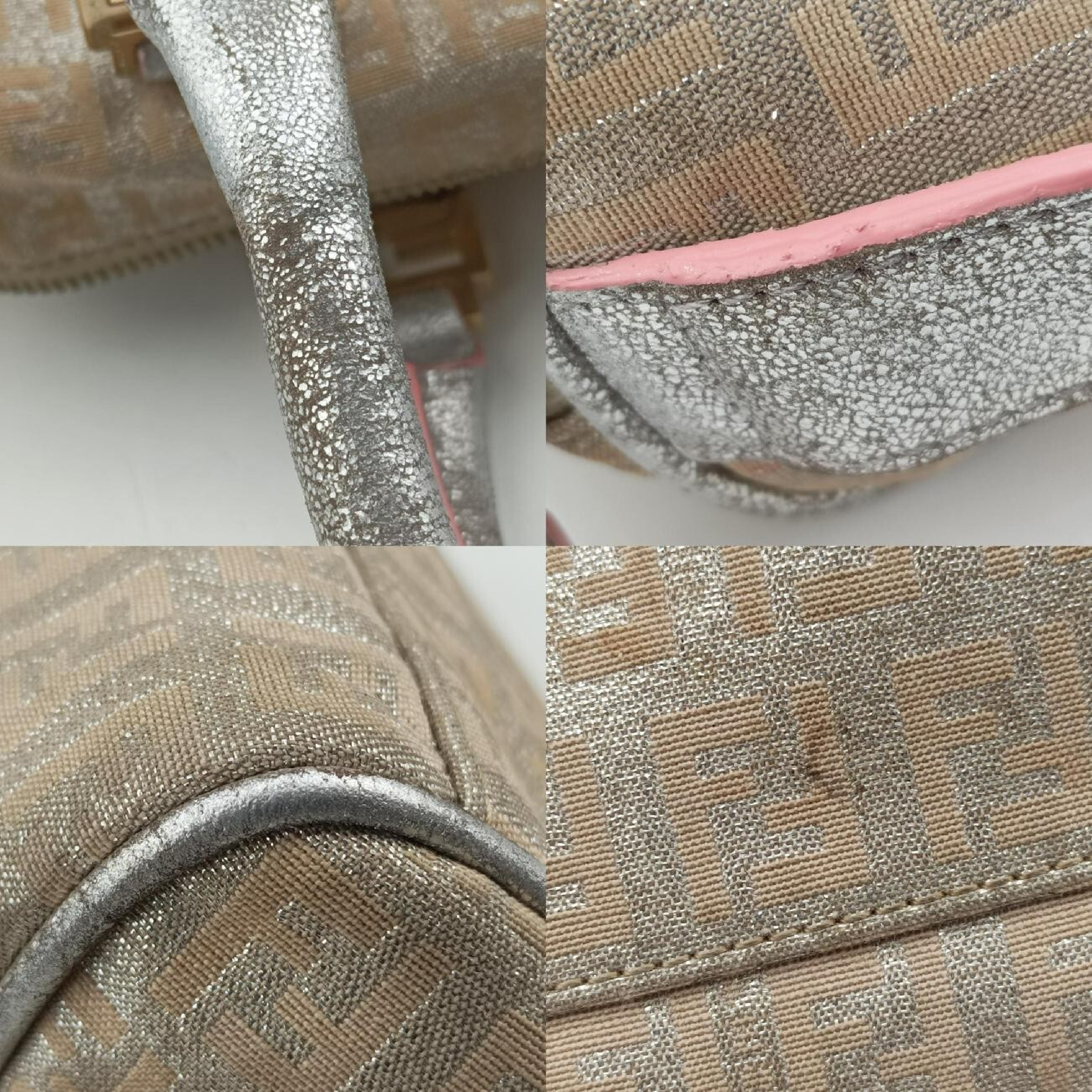 Sequin Yellow Gradient Silver Canvas Handbag 8BL068 (Serial Number Unknown) — view 10