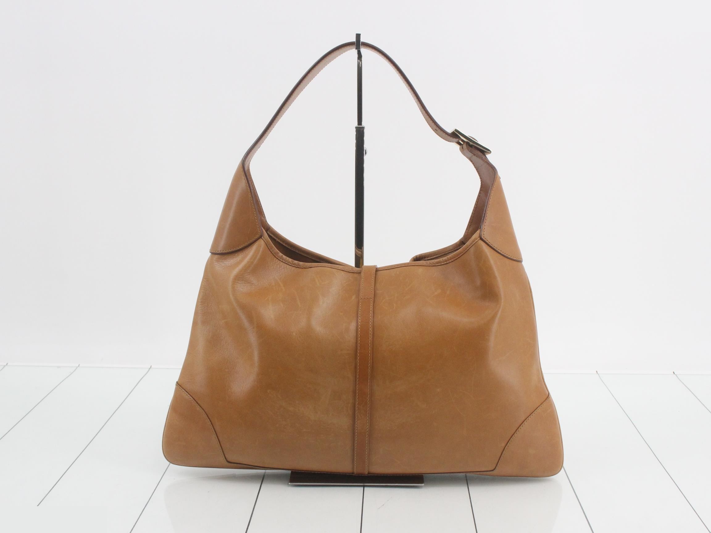 One-shoulder bag, leather, brown — view 2