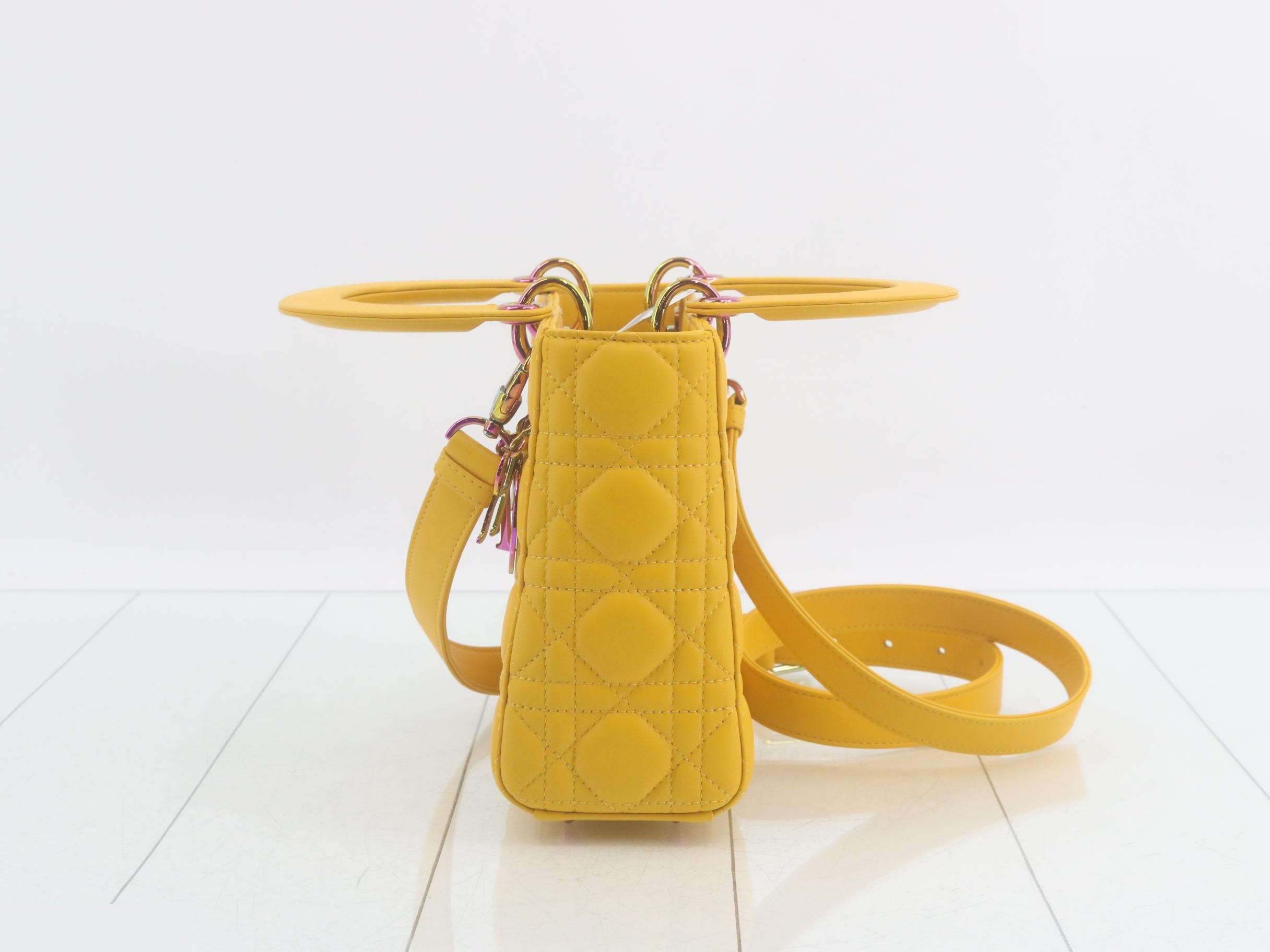 Lady Dior Cannage Lamb 2-Way Shoulder/Handbag — view 3