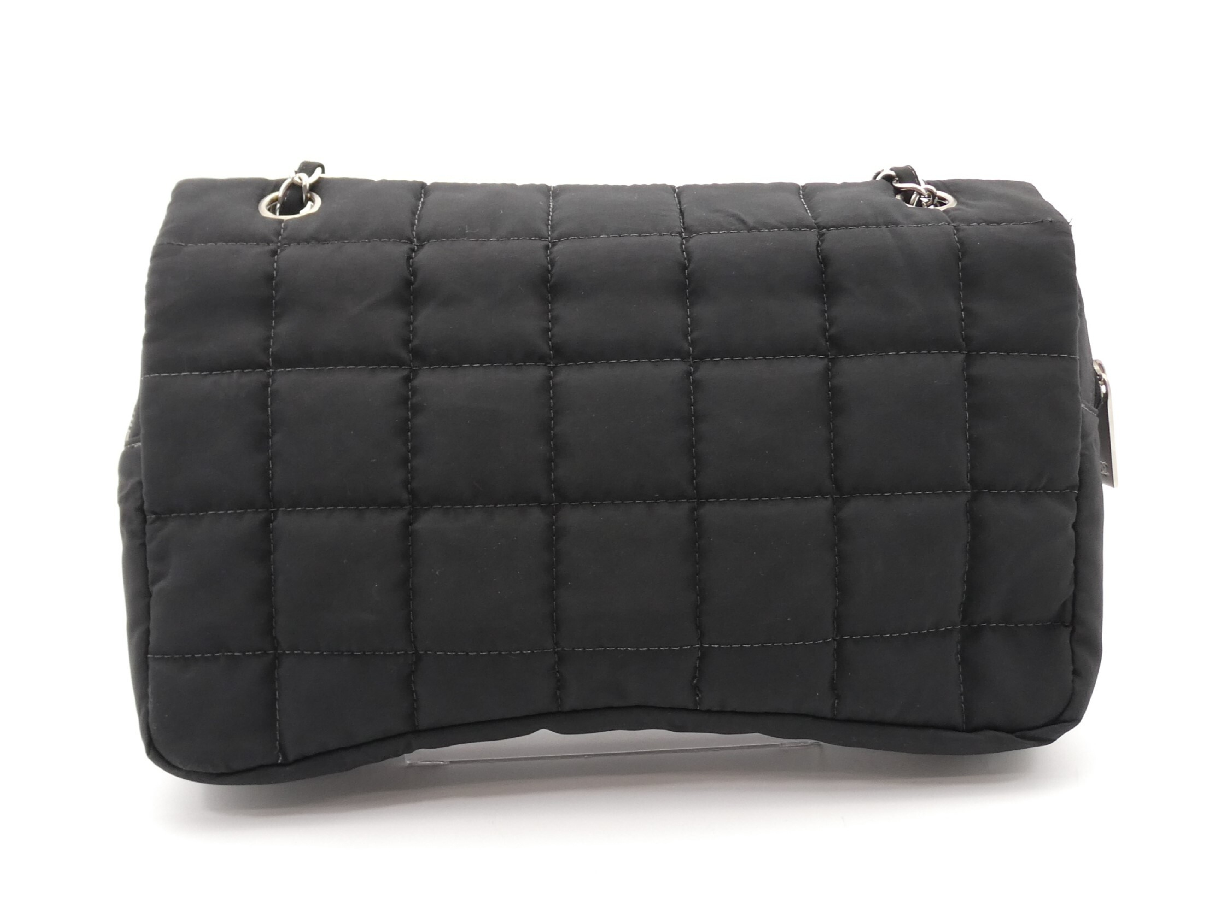 Chocolate Bar Coco Mark Nylon Double Chain Shoulder Bag — view 2