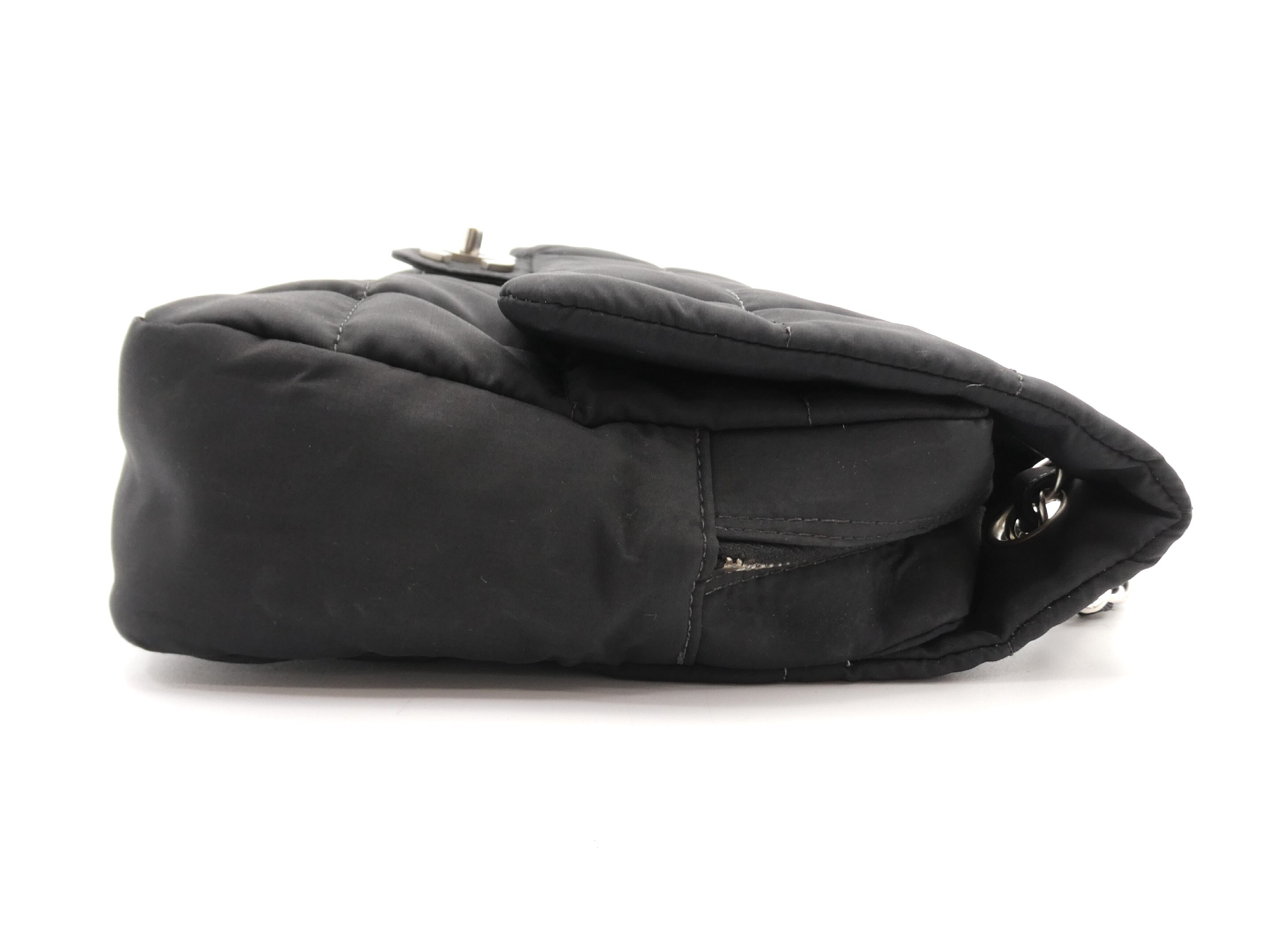 Chocolate Bar Coco Mark Nylon Double Chain Shoulder Bag — view 4