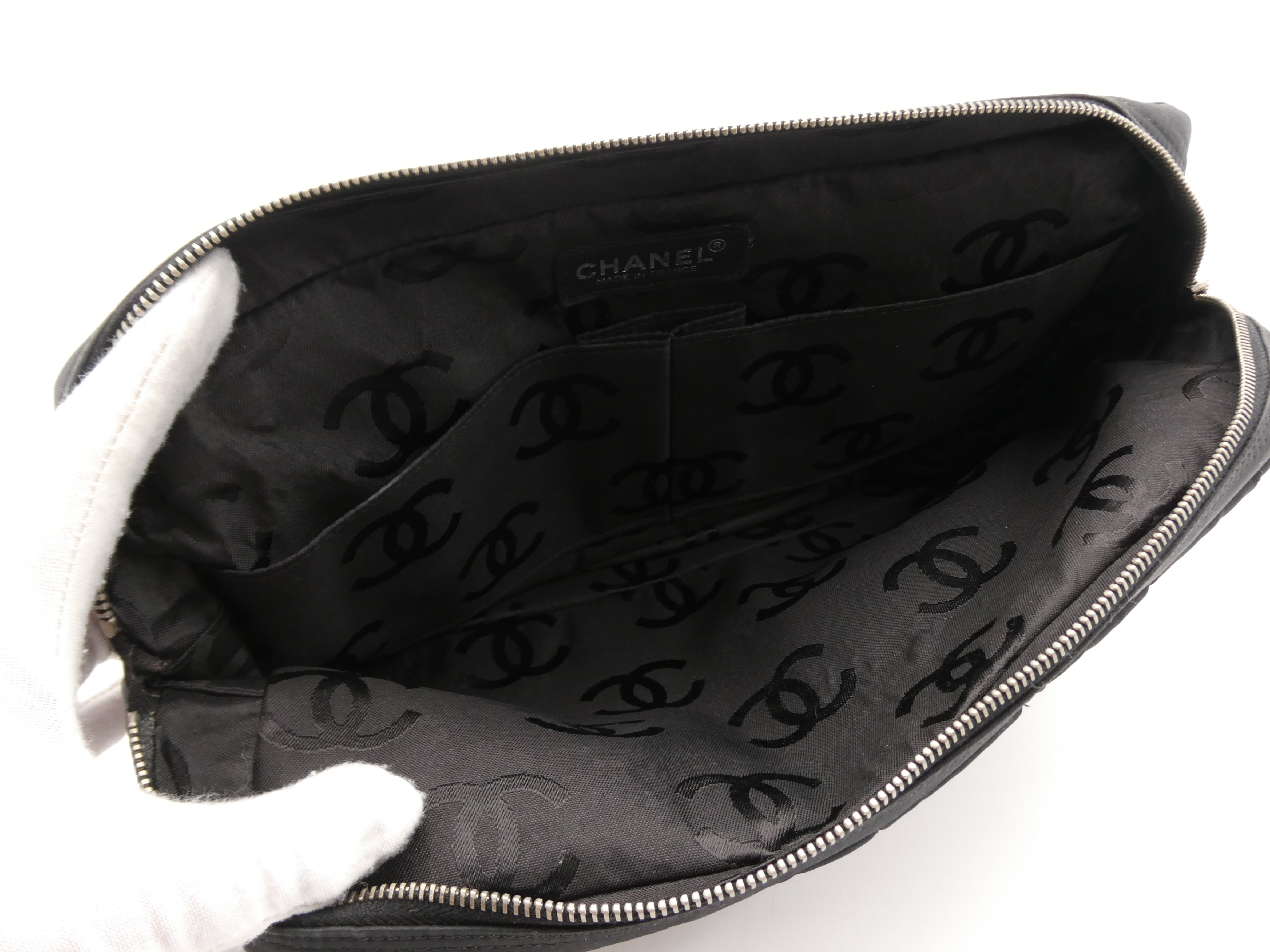 Chocolate Bar Coco Mark Nylon Double Chain Shoulder Bag — view 7