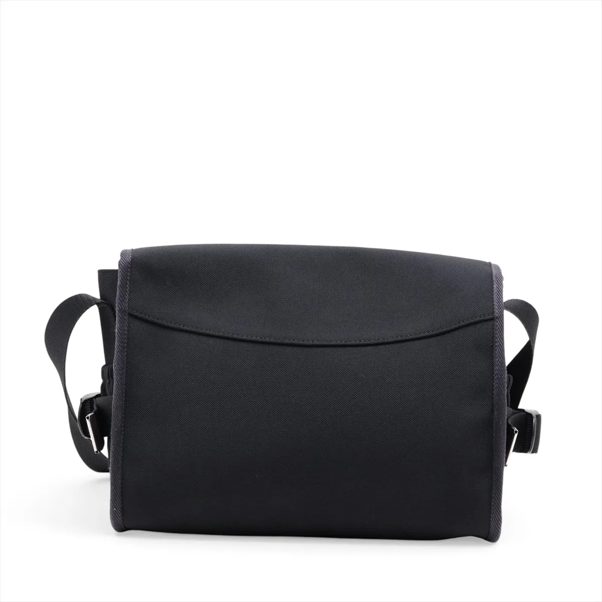 Small Trekking Messenger Nylon Shoulder Bag, Black — view 2