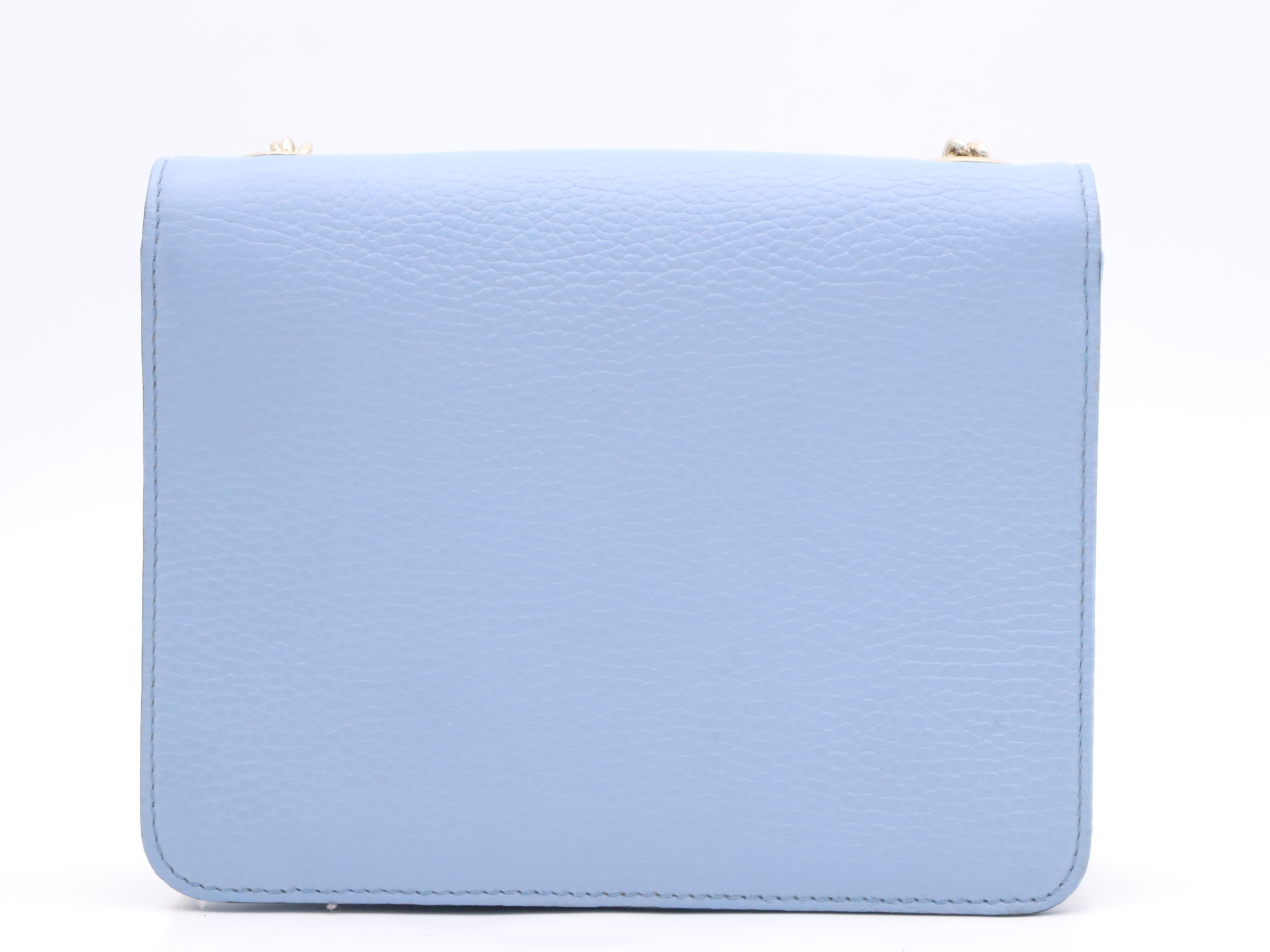 510304 Leather Interlocking G Chain Shoulder Bag Blue Gold Hardware Shoulder Bag — view 2