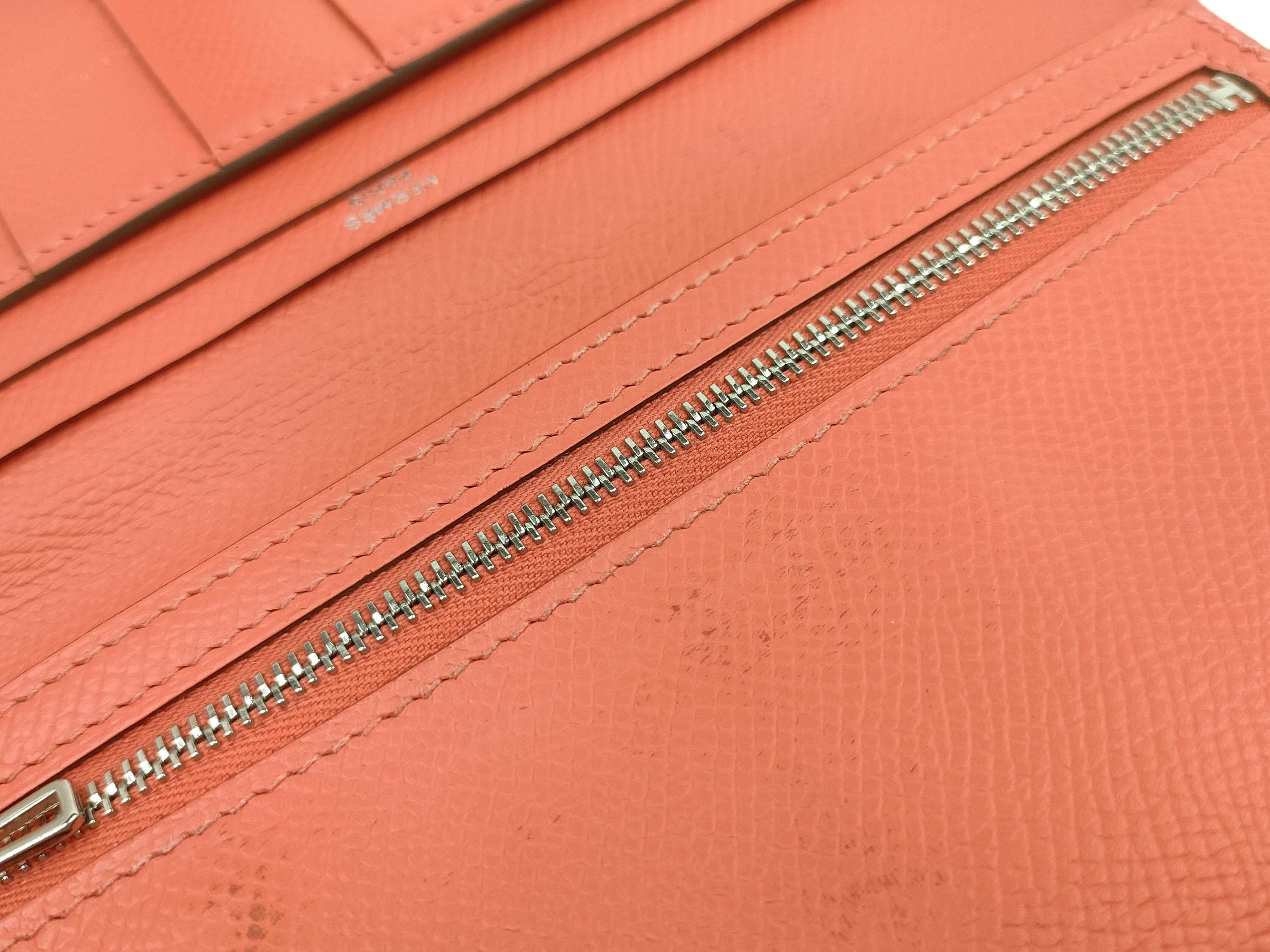 Bearn Hermes Bearn Soufflé Long Wallet Coral Wallet — view 15