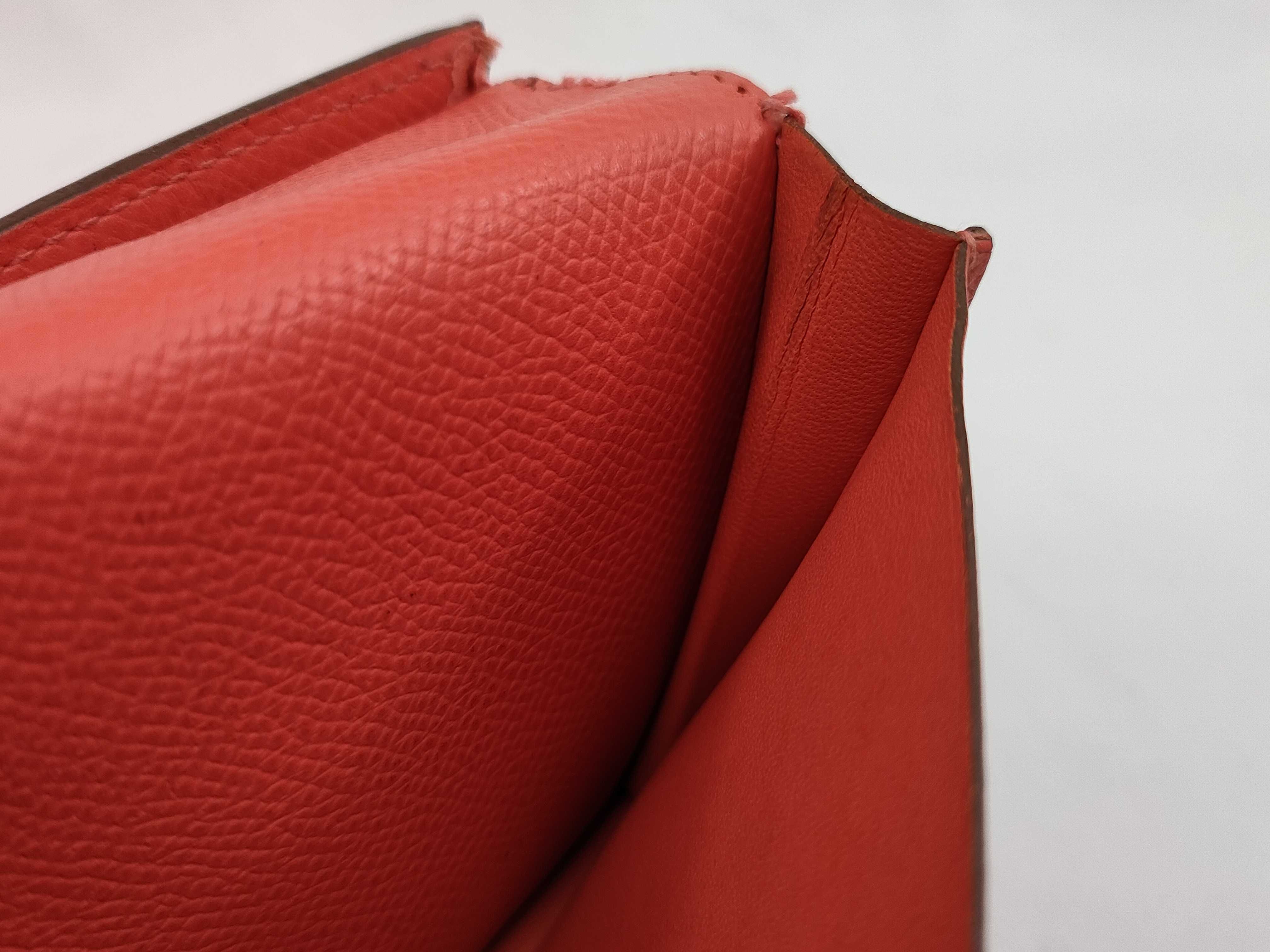 Bearn Hermes Bearn Soufflé Long Wallet Coral Wallet — view 9