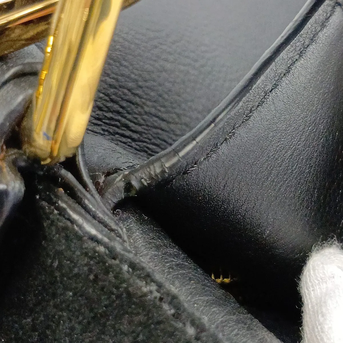 Puzzle Bag, Leather x Suede 2-Way Handbag, Black — view 11