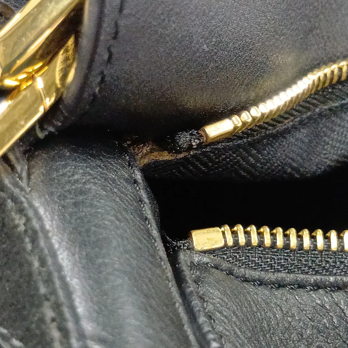Puzzle Bag, Leather x Suede 2-Way Handbag, Black — view 13