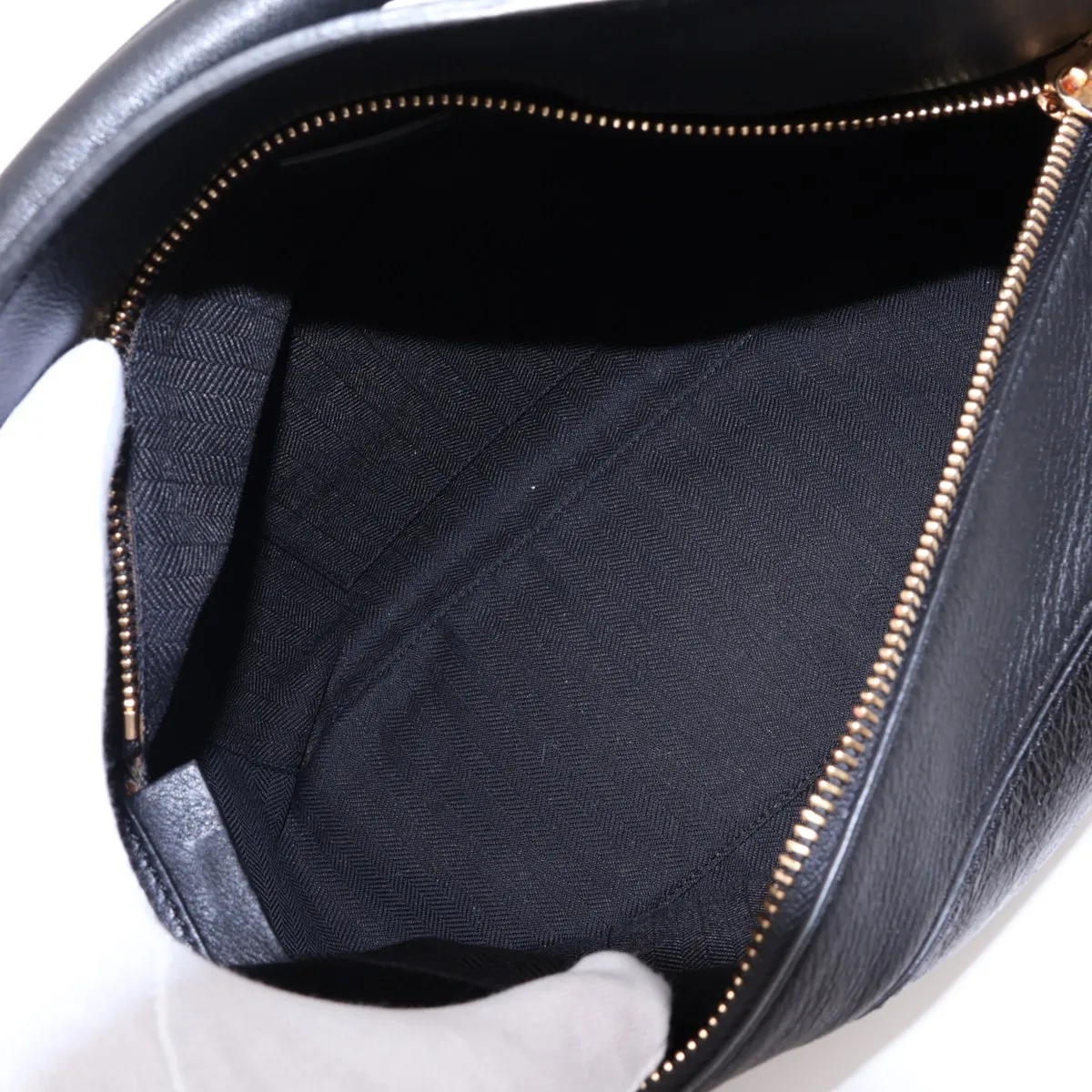Puzzle Bag, Leather x Suede 2-Way Handbag, Black — view 8