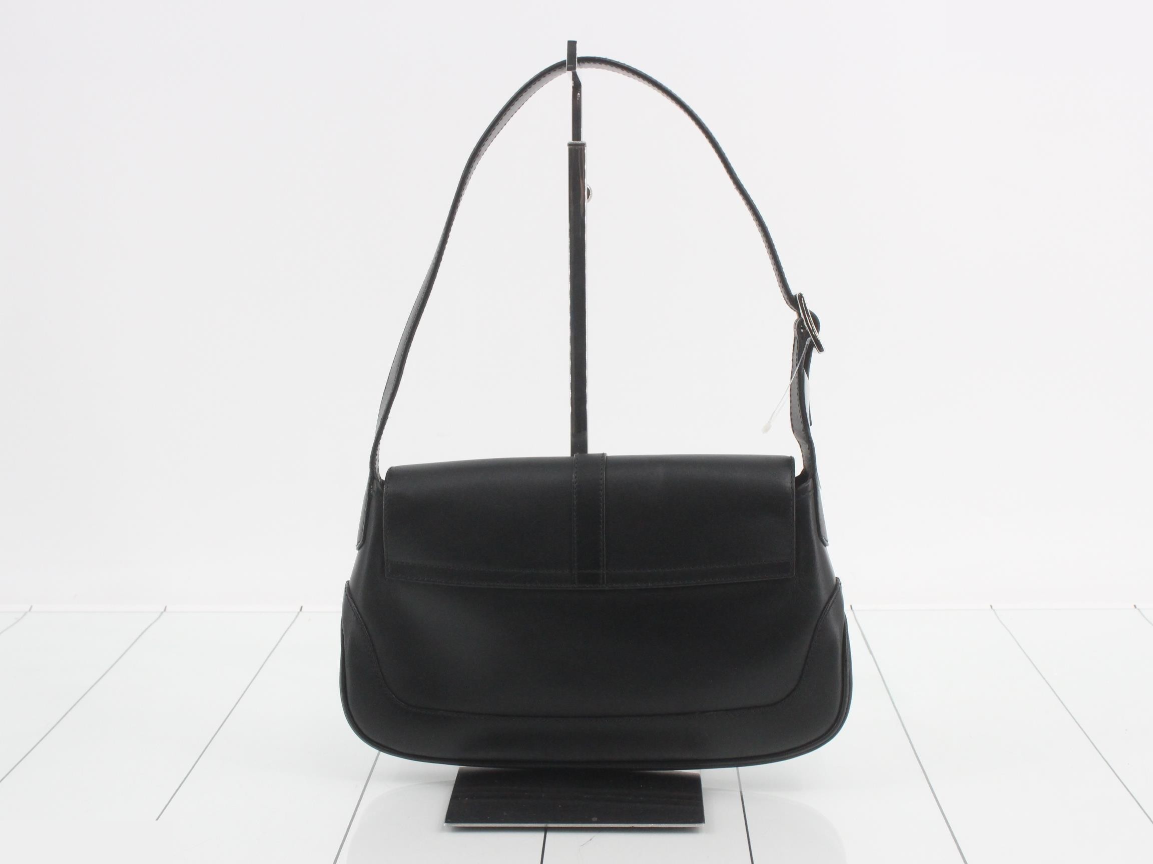 Jackie One-Shoulder Bag, All Leather, Black — view 2