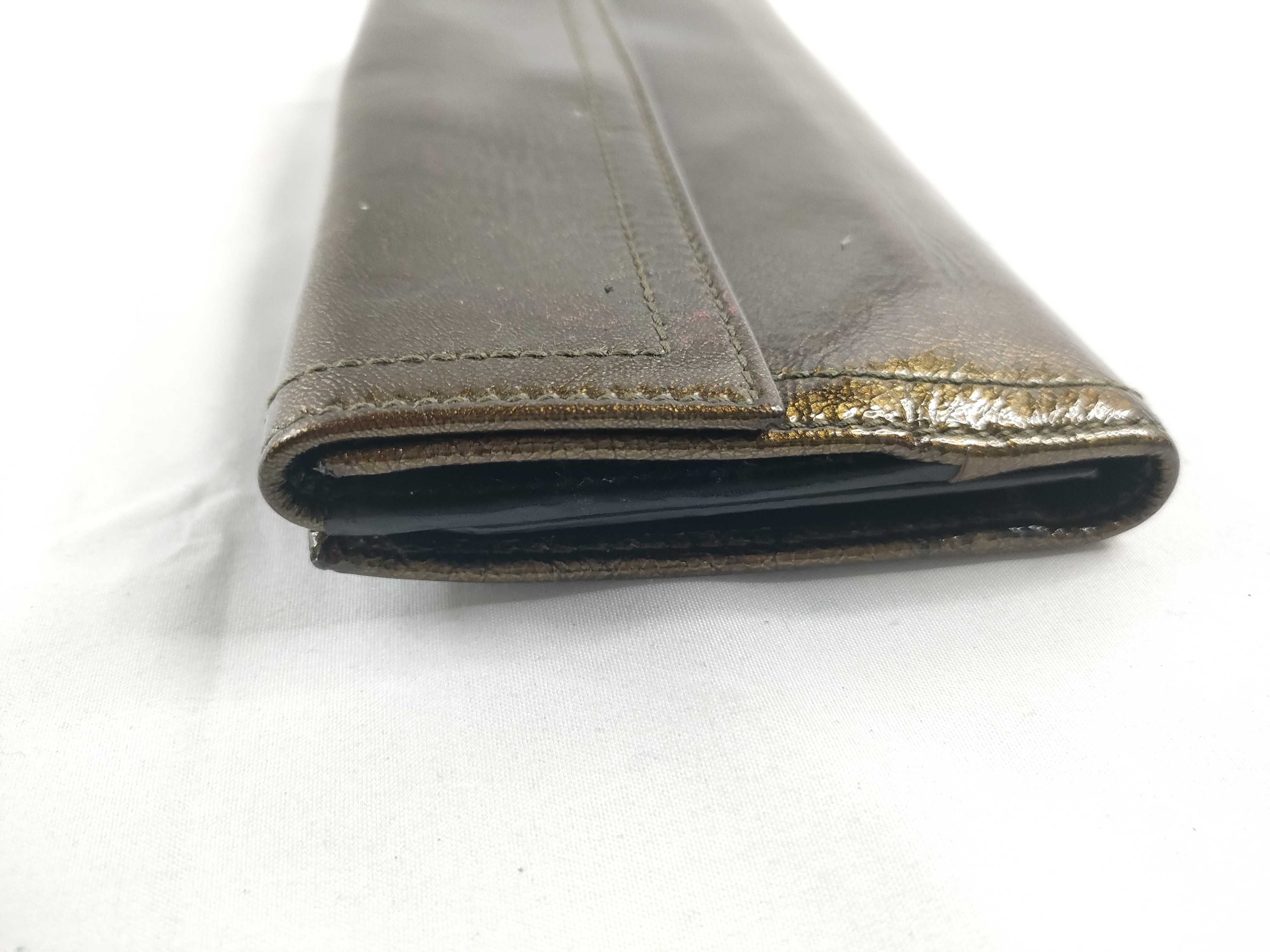 Patent Leather Gold Long Wallet — view 5