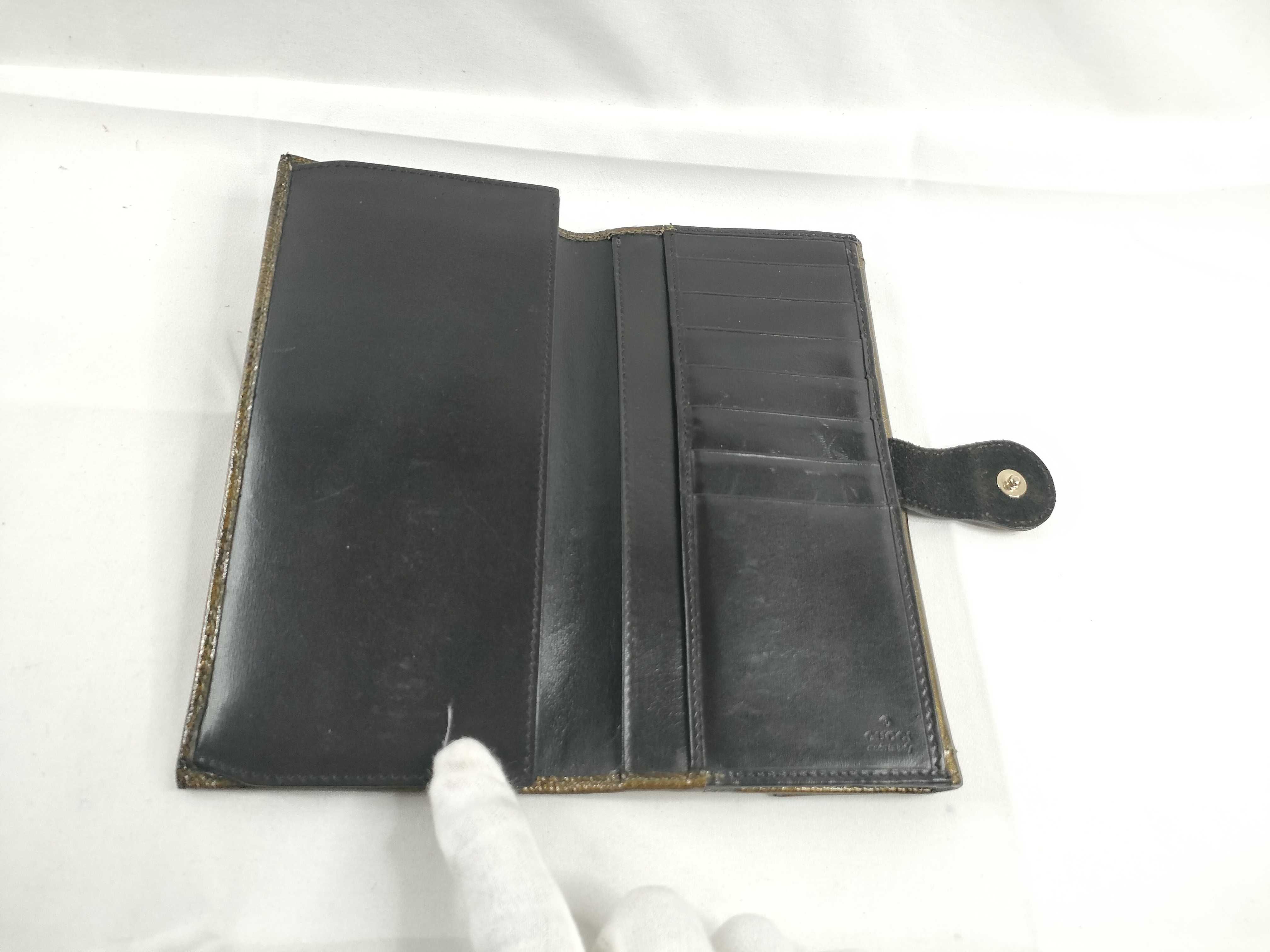 Patent Leather Gold Long Wallet — view 8