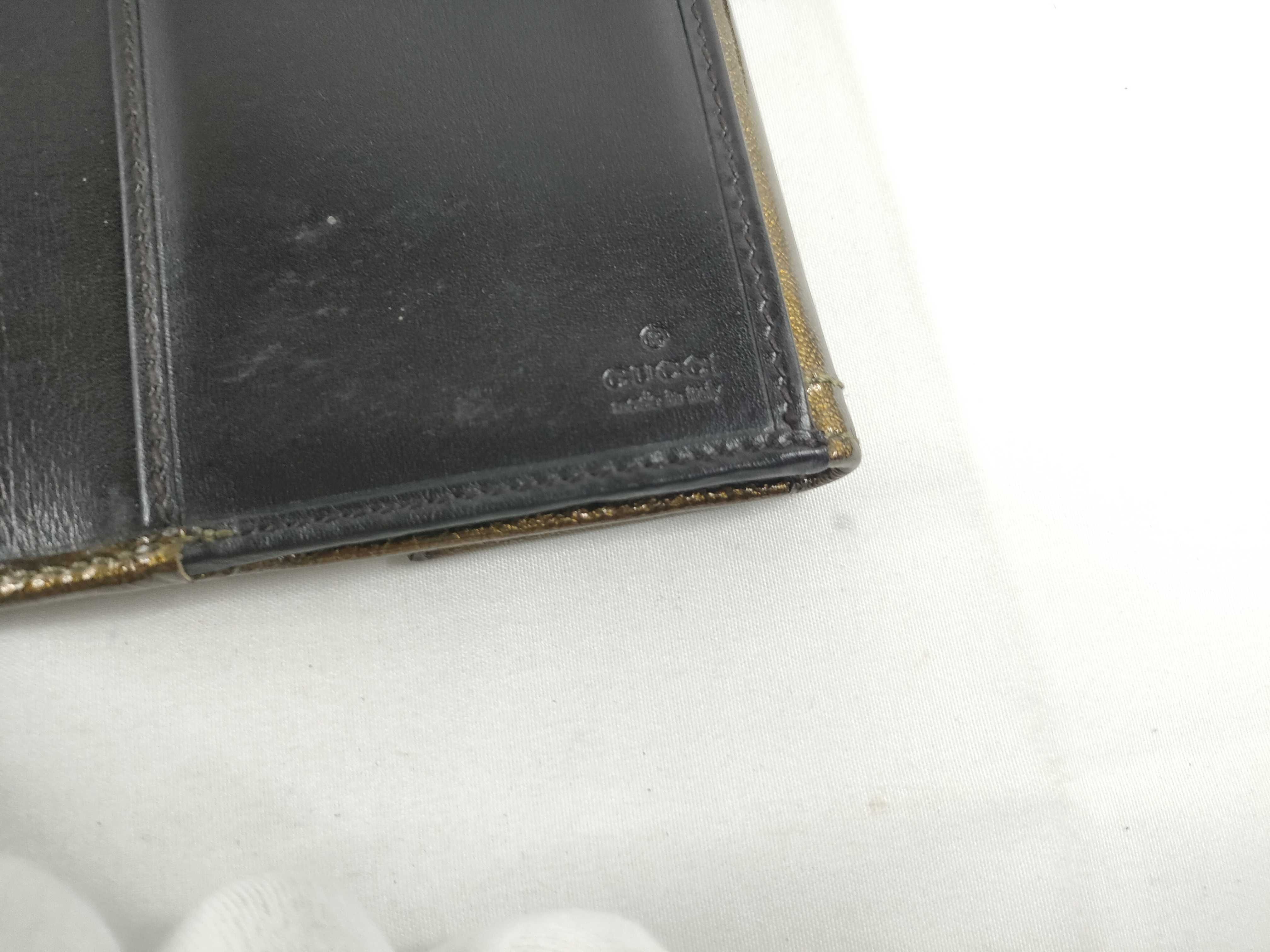 Patent Leather Gold Long Wallet — view 9