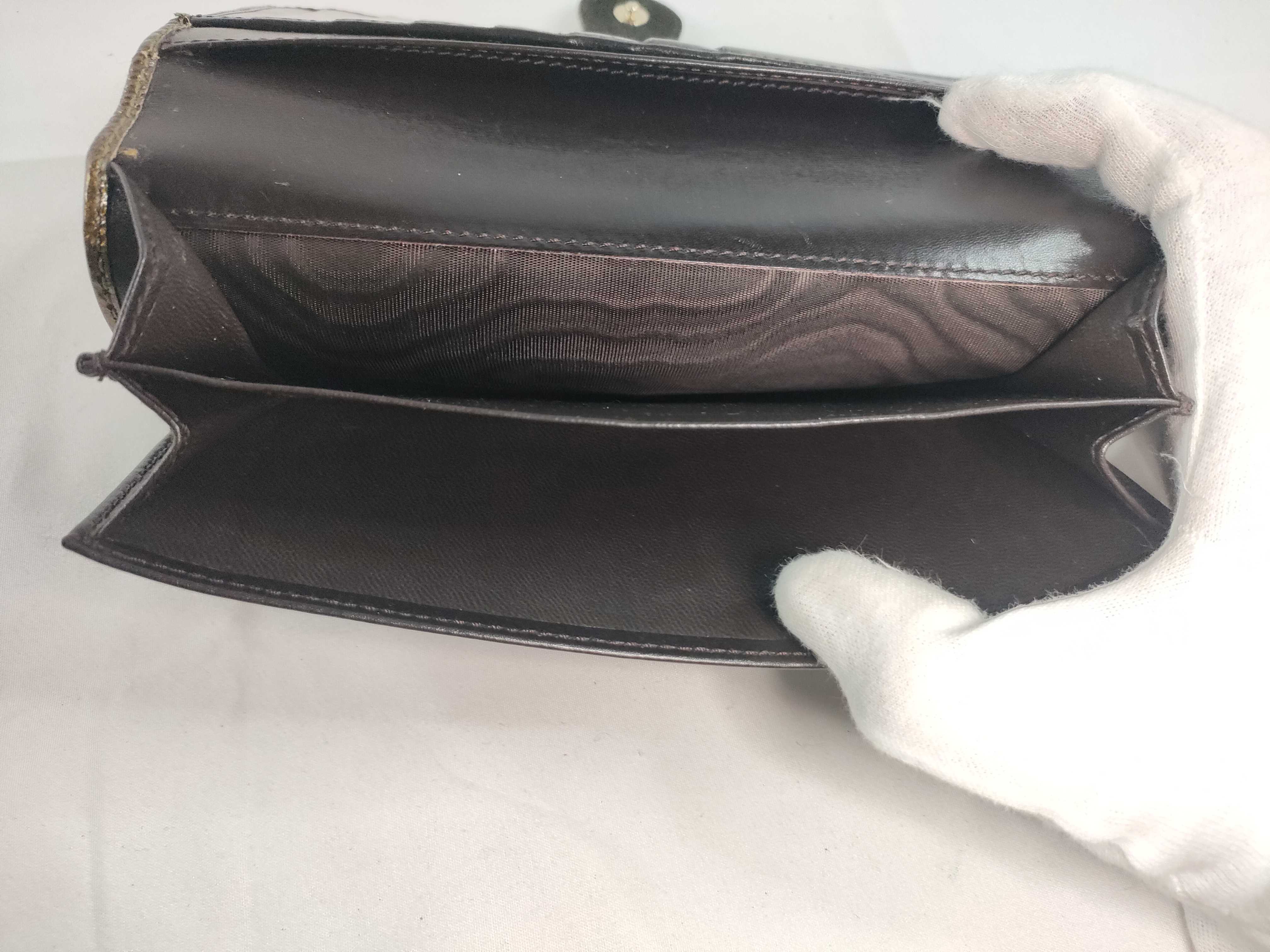Patent Leather Gold Long Wallet — view 10