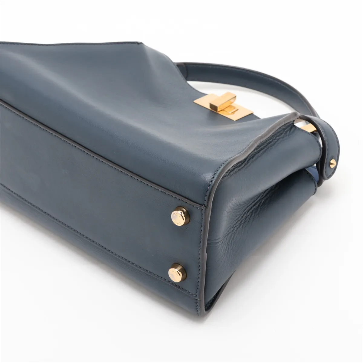 Peekaboo Essentially Leather 2-Way Handbag, Blue, 8BN302 — view 3