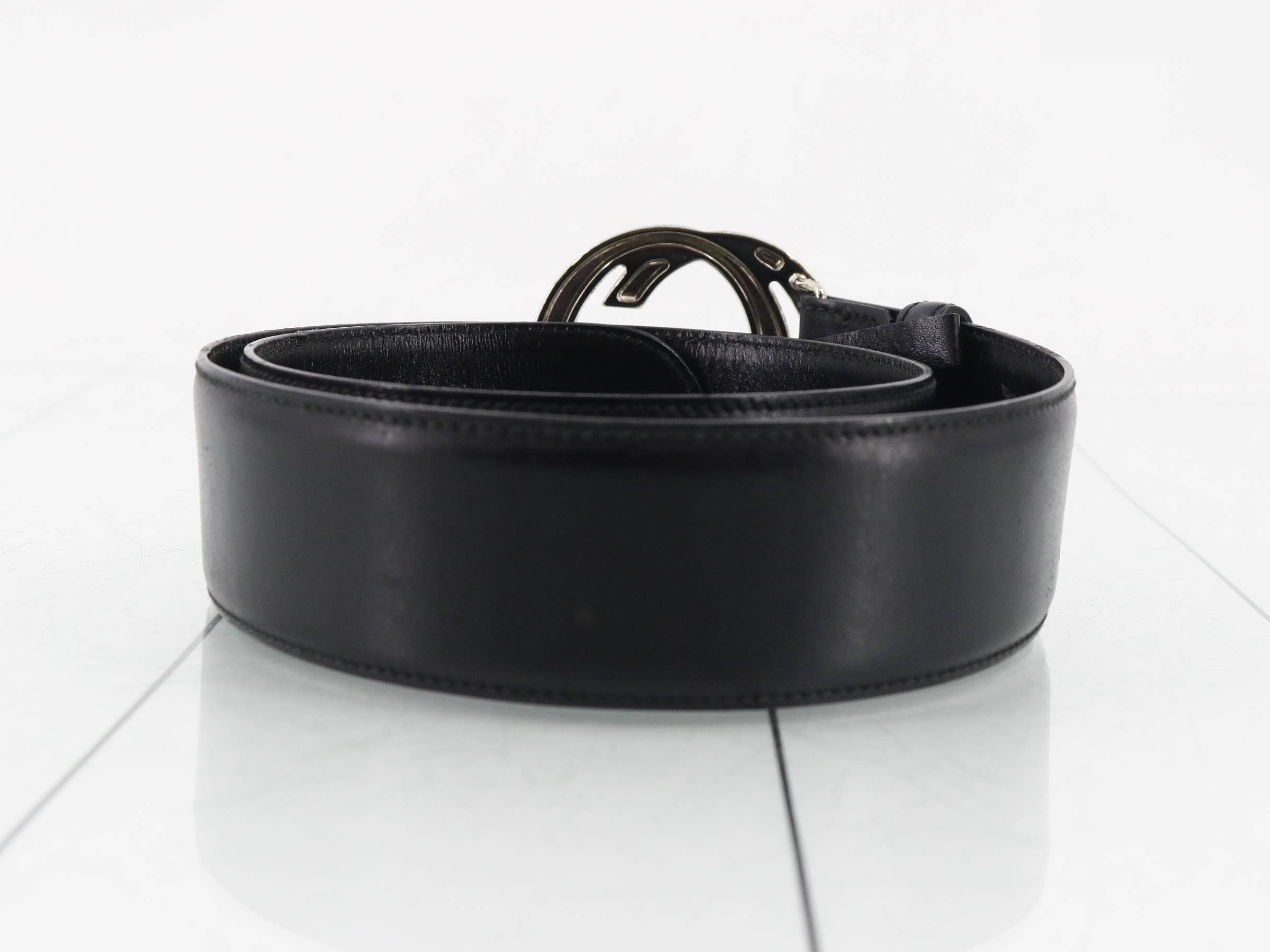 Interlocking belt, silver, black — view 2
