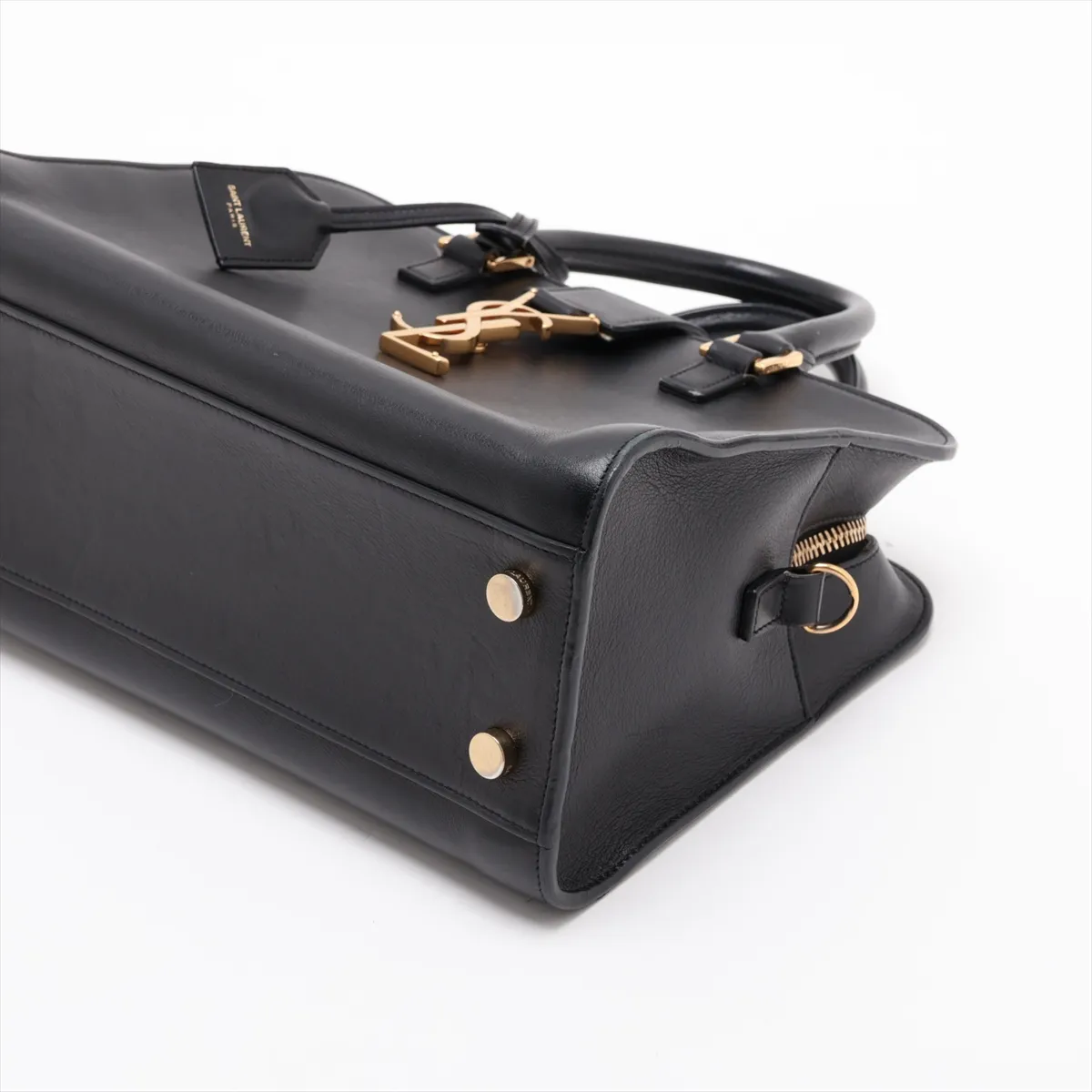 Baby Cabas 372087 Leather 2-Way Handbag, Black — view 3