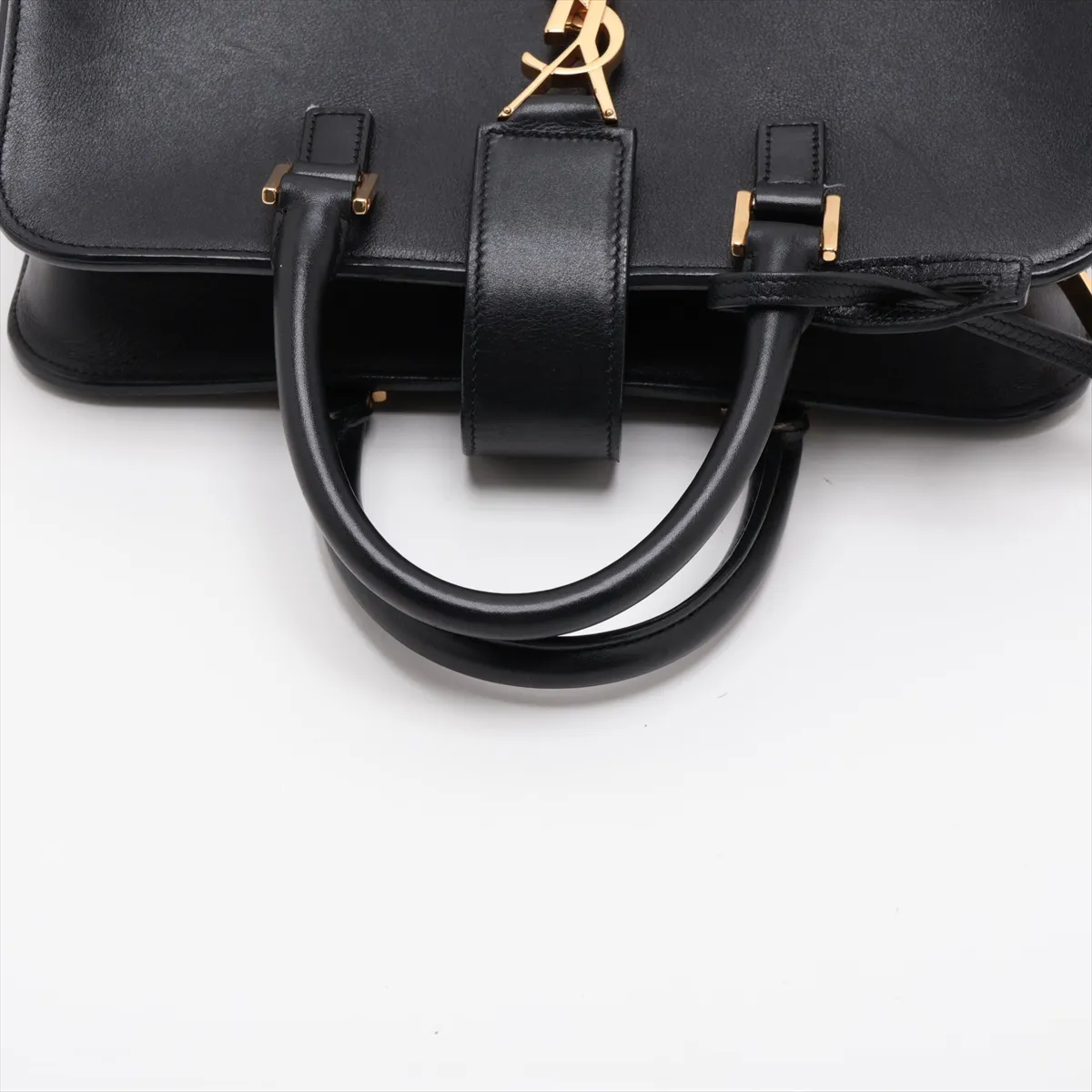 Baby Cabas 372087 Leather 2-Way Handbag, Black — view 5