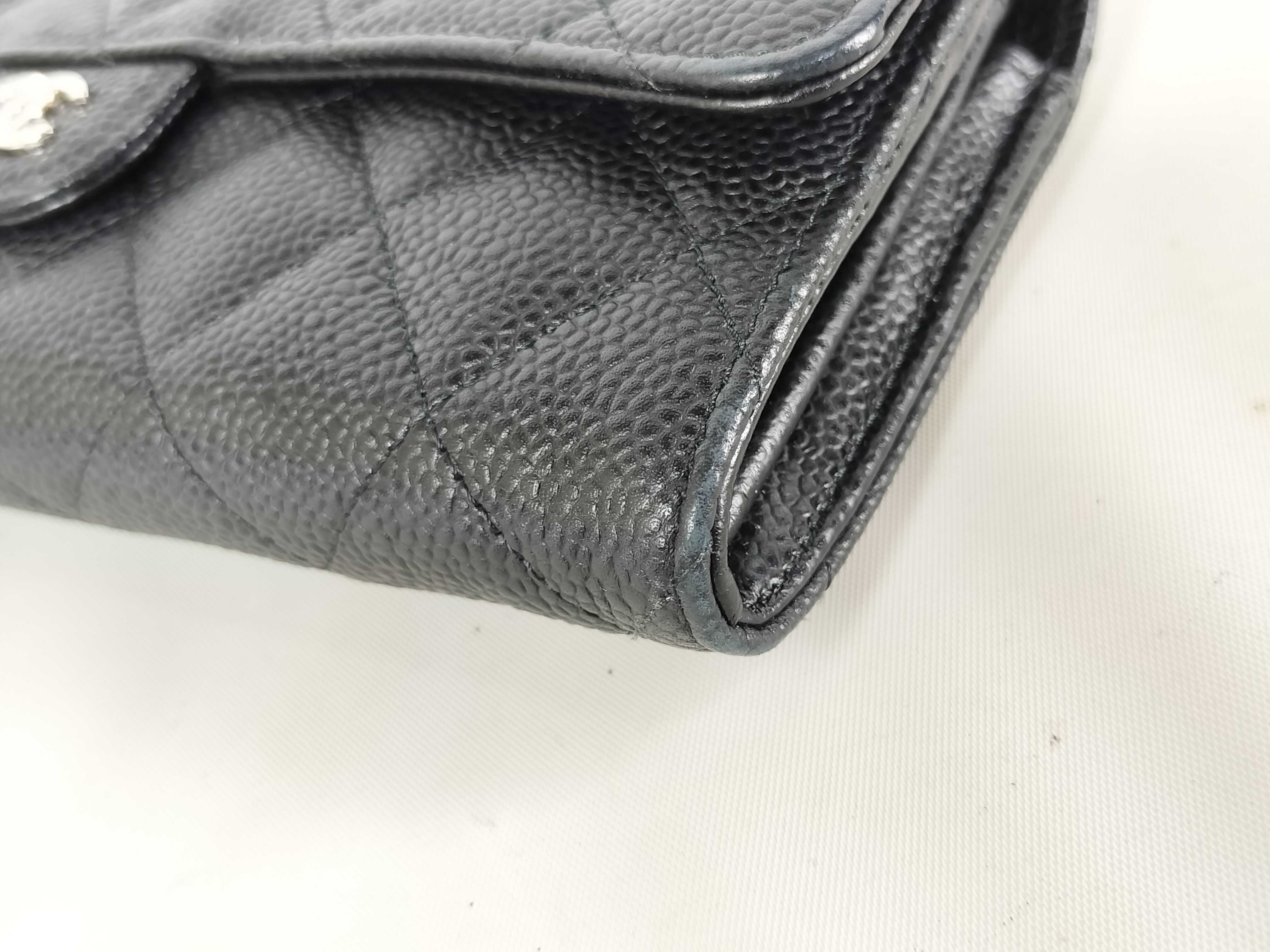 Caviar Skin Matelassé Wallet (Serial No. 28) with Coco Mark — view 2