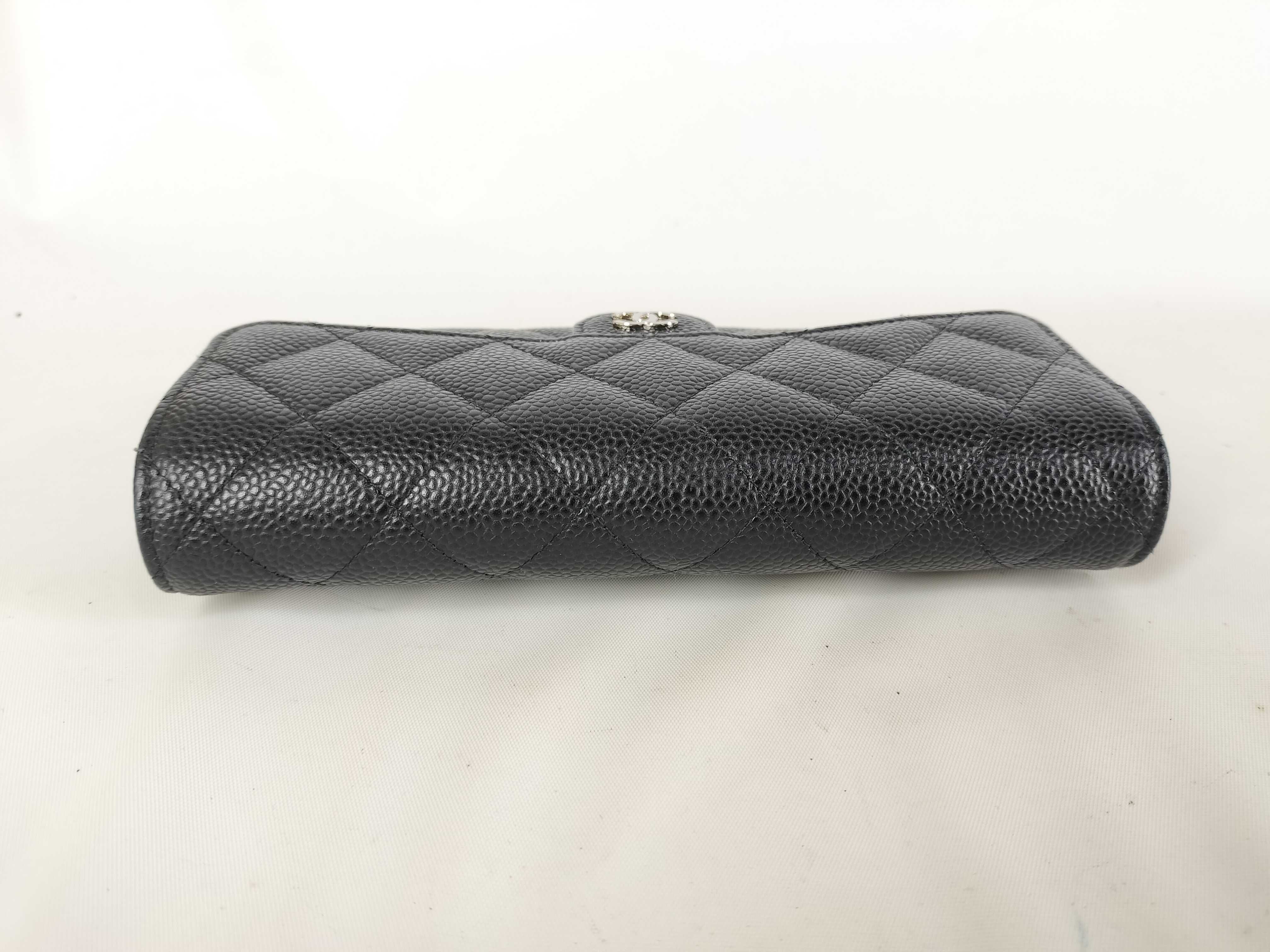Caviar Skin Matelassé Wallet (Serial No. 28) with Coco Mark — view 12