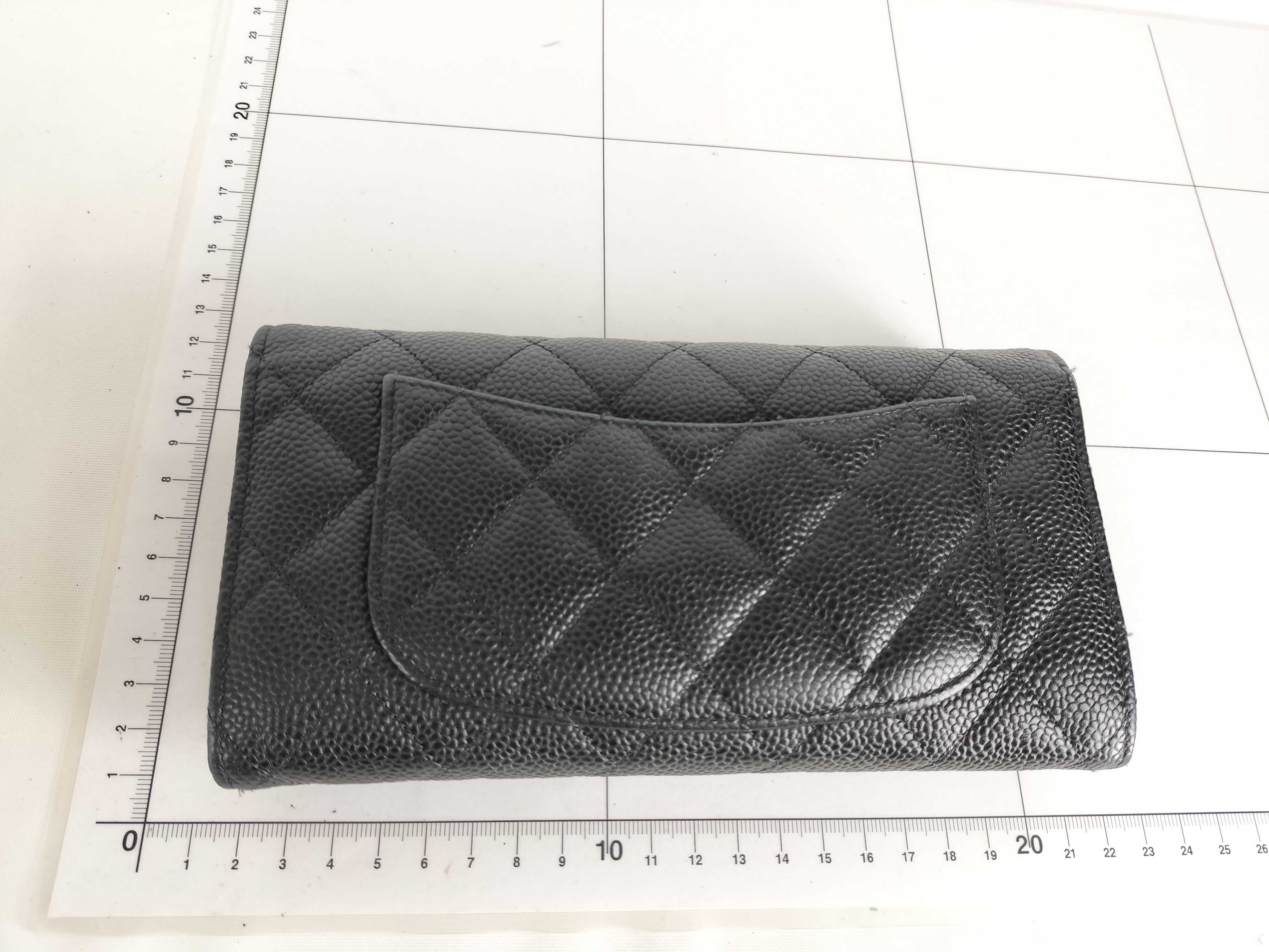 Caviar Skin Matelassé Wallet (Serial No. 28) with Coco Mark — view 13