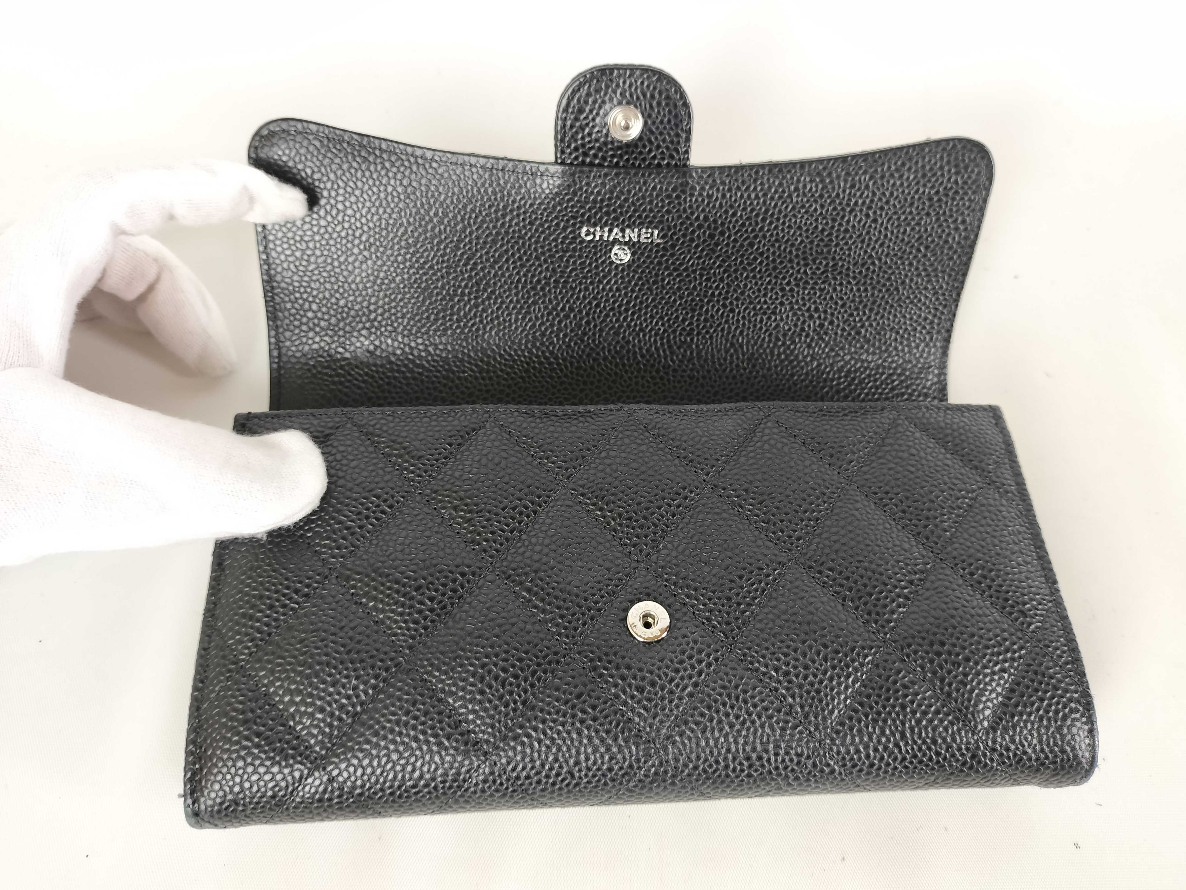 Caviar Skin Matelassé Wallet (Serial No. 28) with Coco Mark — view 5