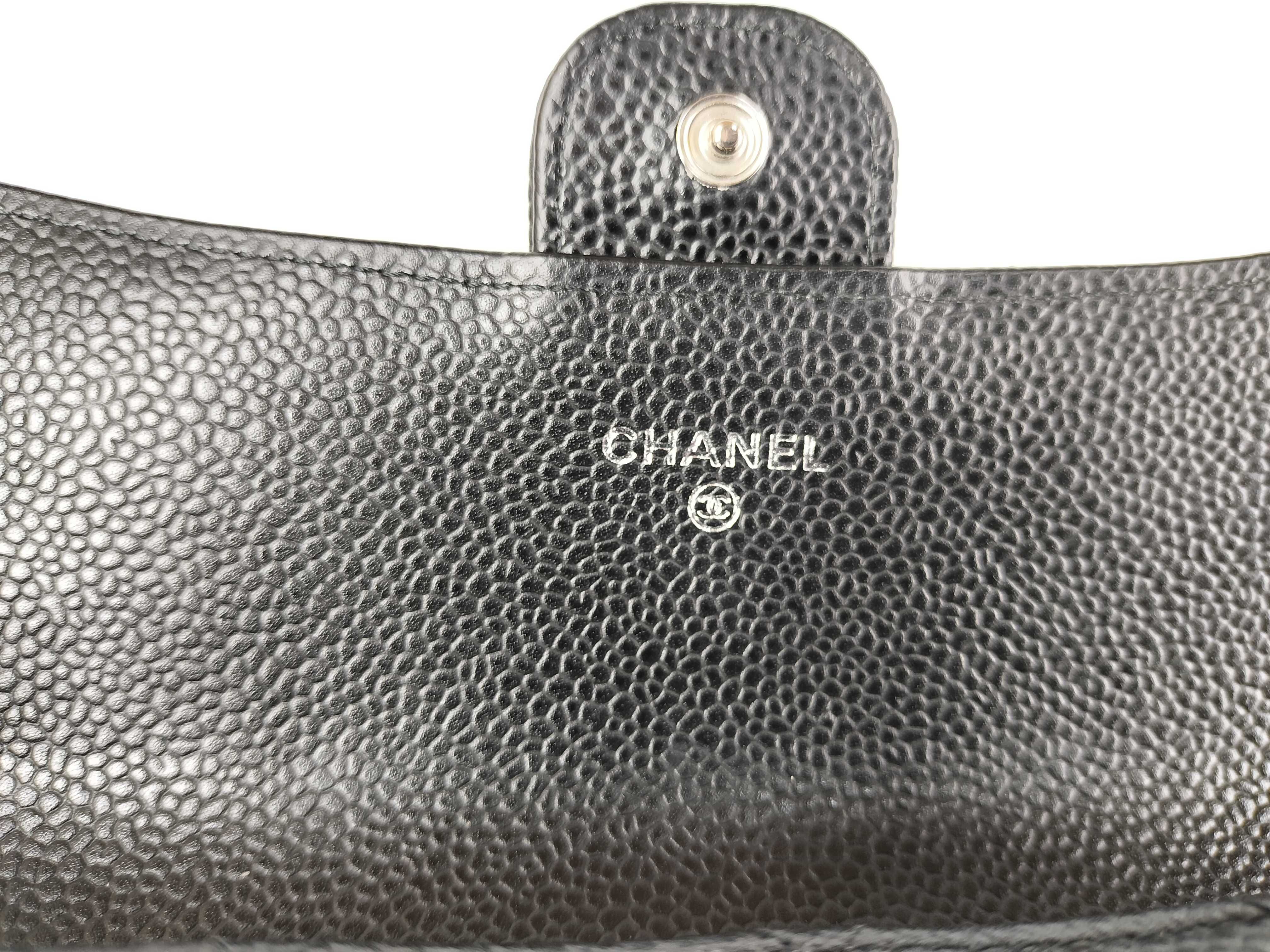 Caviar Skin Matelassé Wallet (Serial No. 28) with Coco Mark — view 6